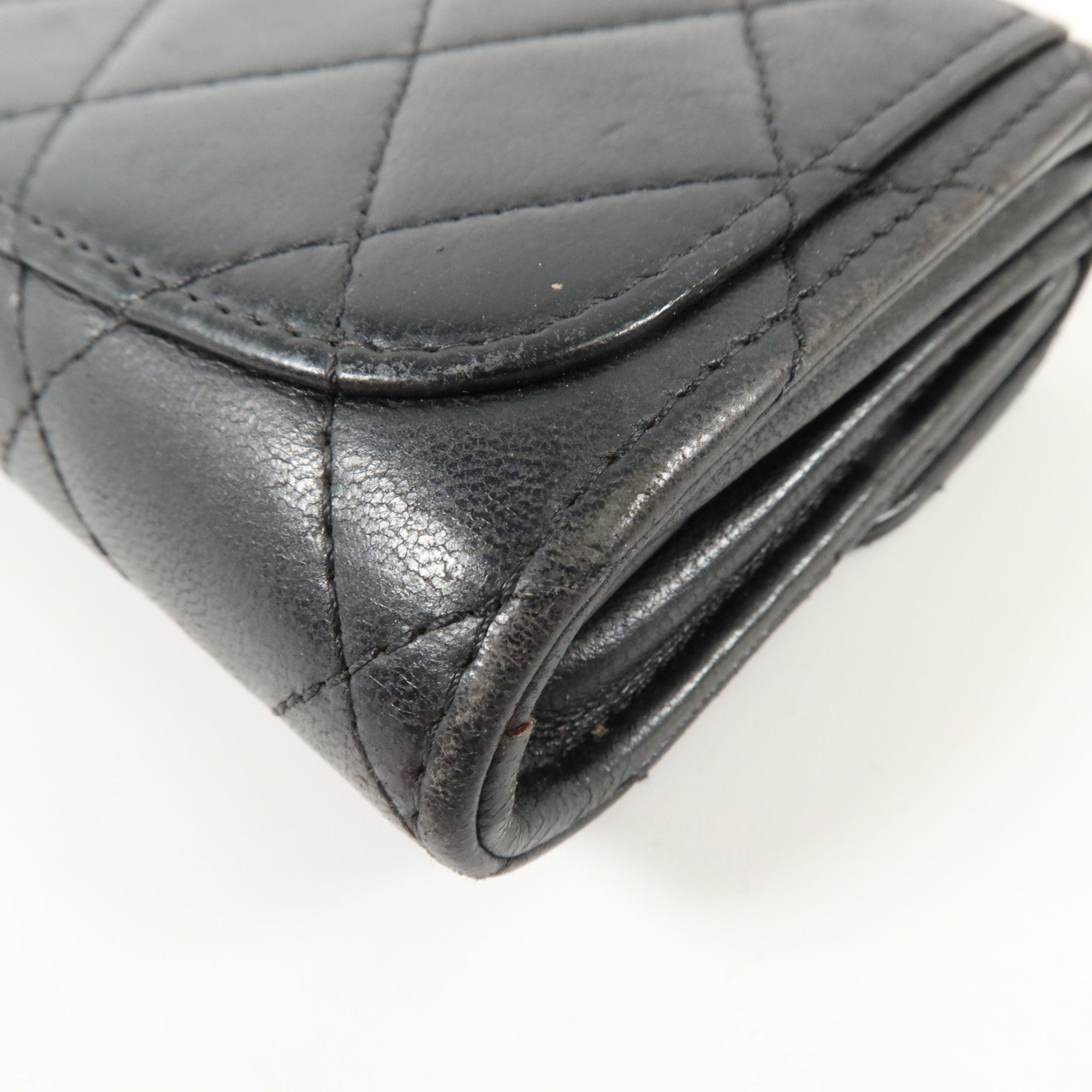 CHANEL 羊皮皮革Card Case銀扣卡片套