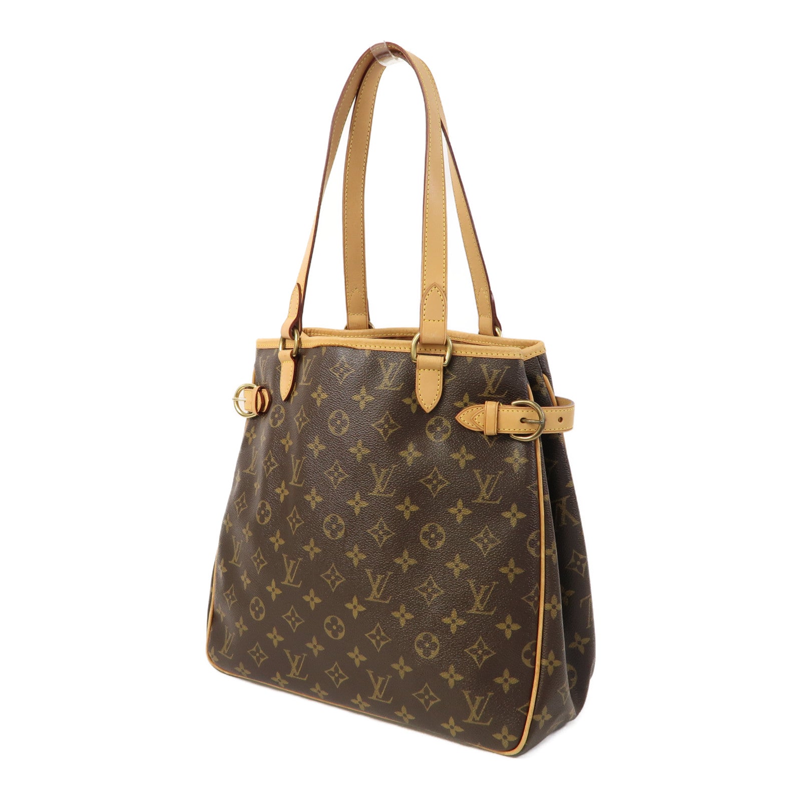 LOUIS VUITTON Monogram Batignolles Vertical金扣肩背袋啡色
