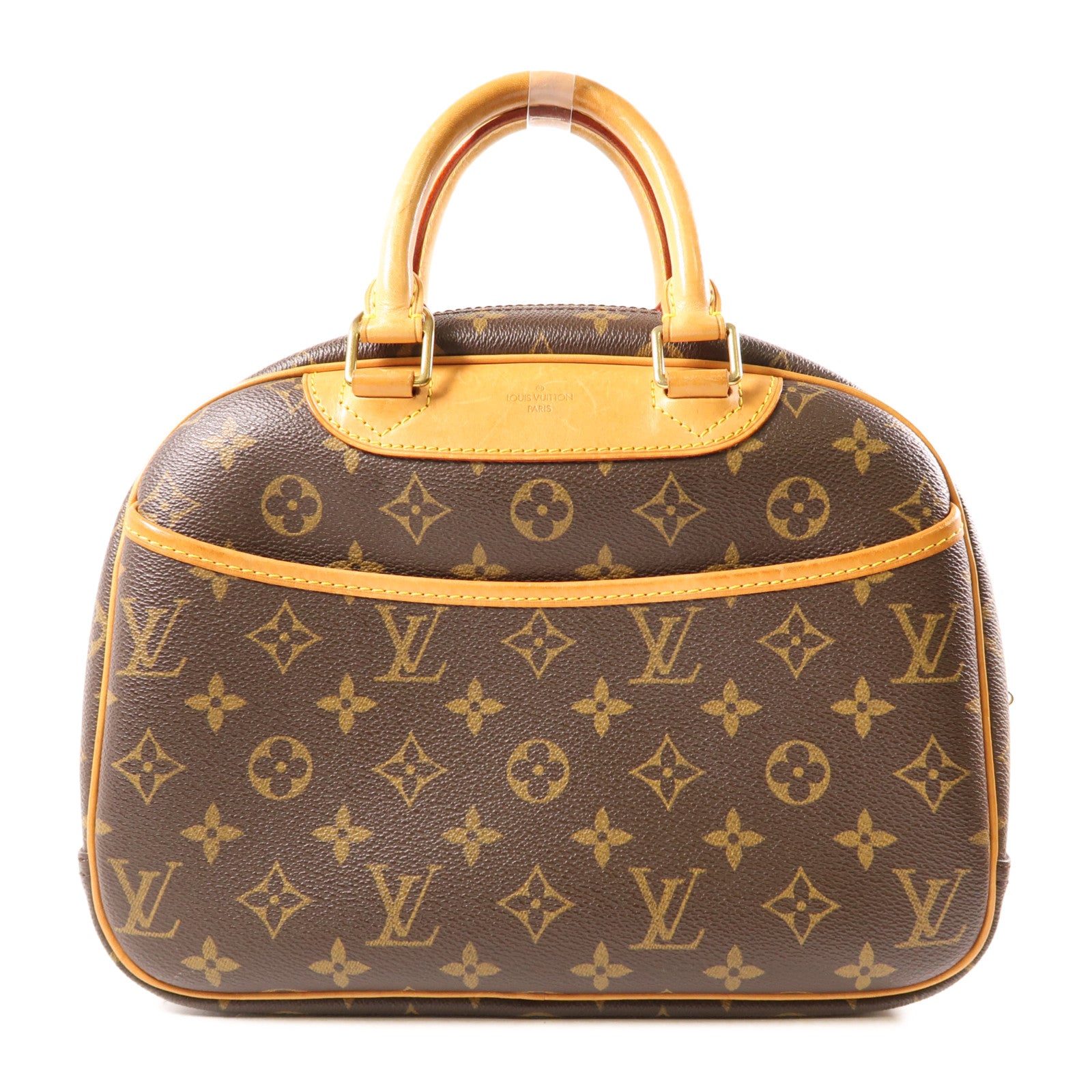 LOUIS VUITTON Monogram Trouville金扣手挽袋棕色