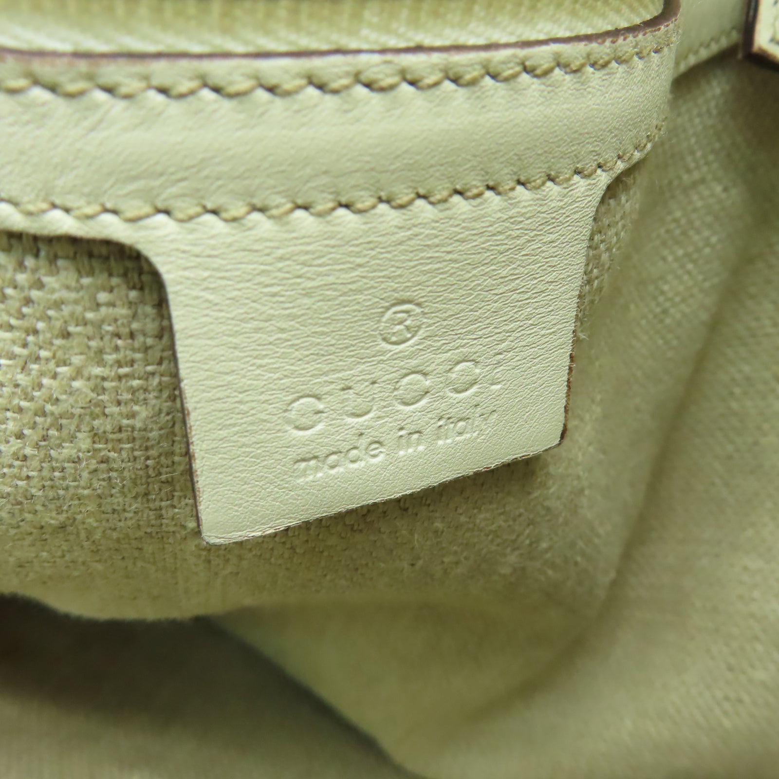 GUCCI 【激減優惠】牛皮皮革Shoulder Bag金扣肩背袋米色