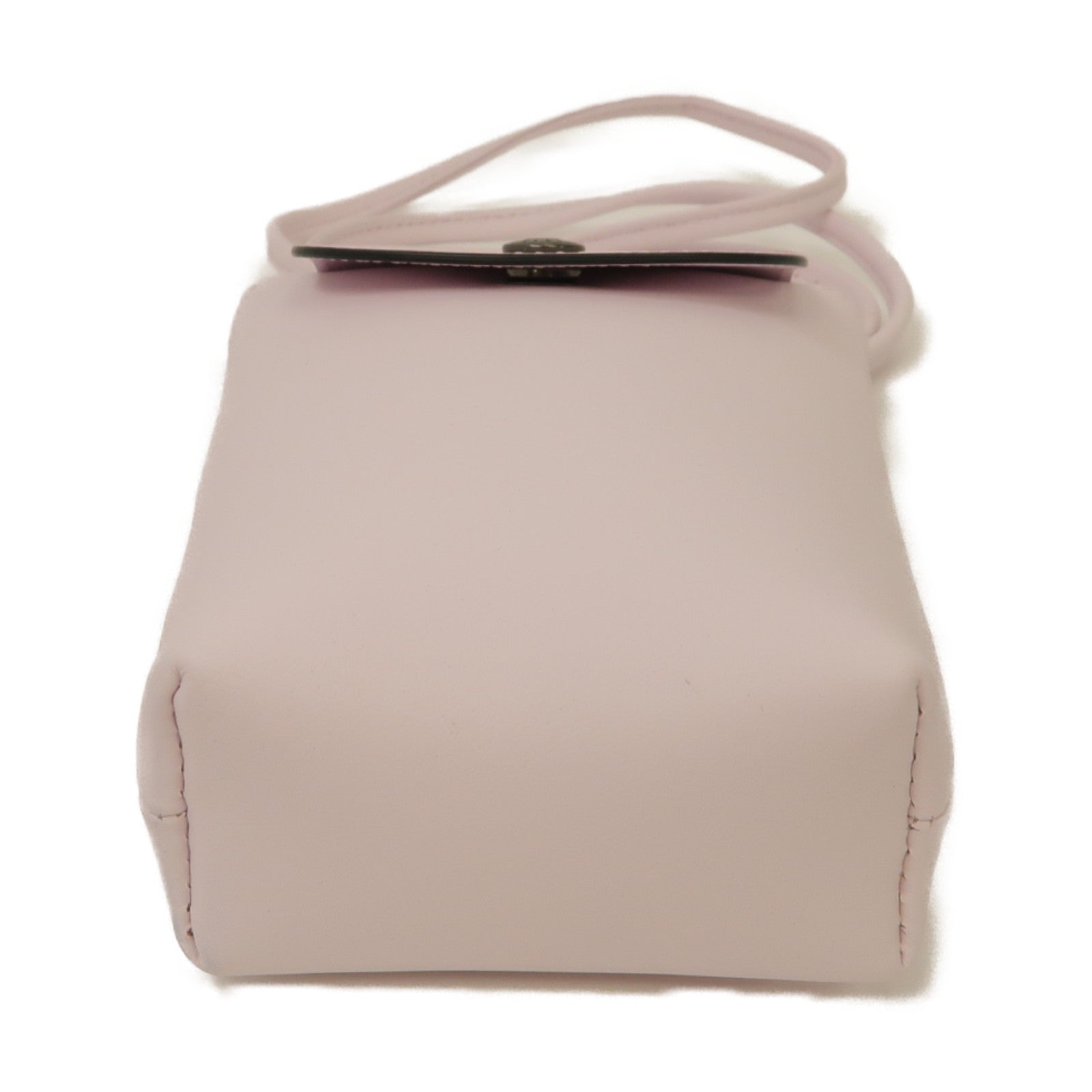 Longchamp 牛皮皮革Shoulder Bag銀扣肩背袋粉紅色