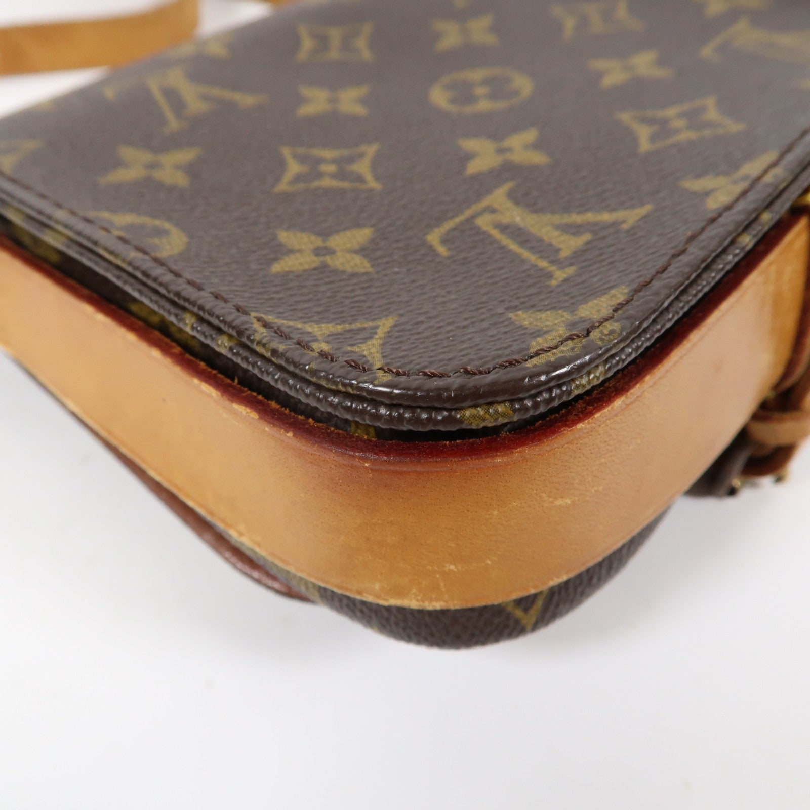LOUIS VUITTON Monogram Mini Cartouchiere金扣肩背袋啡色
