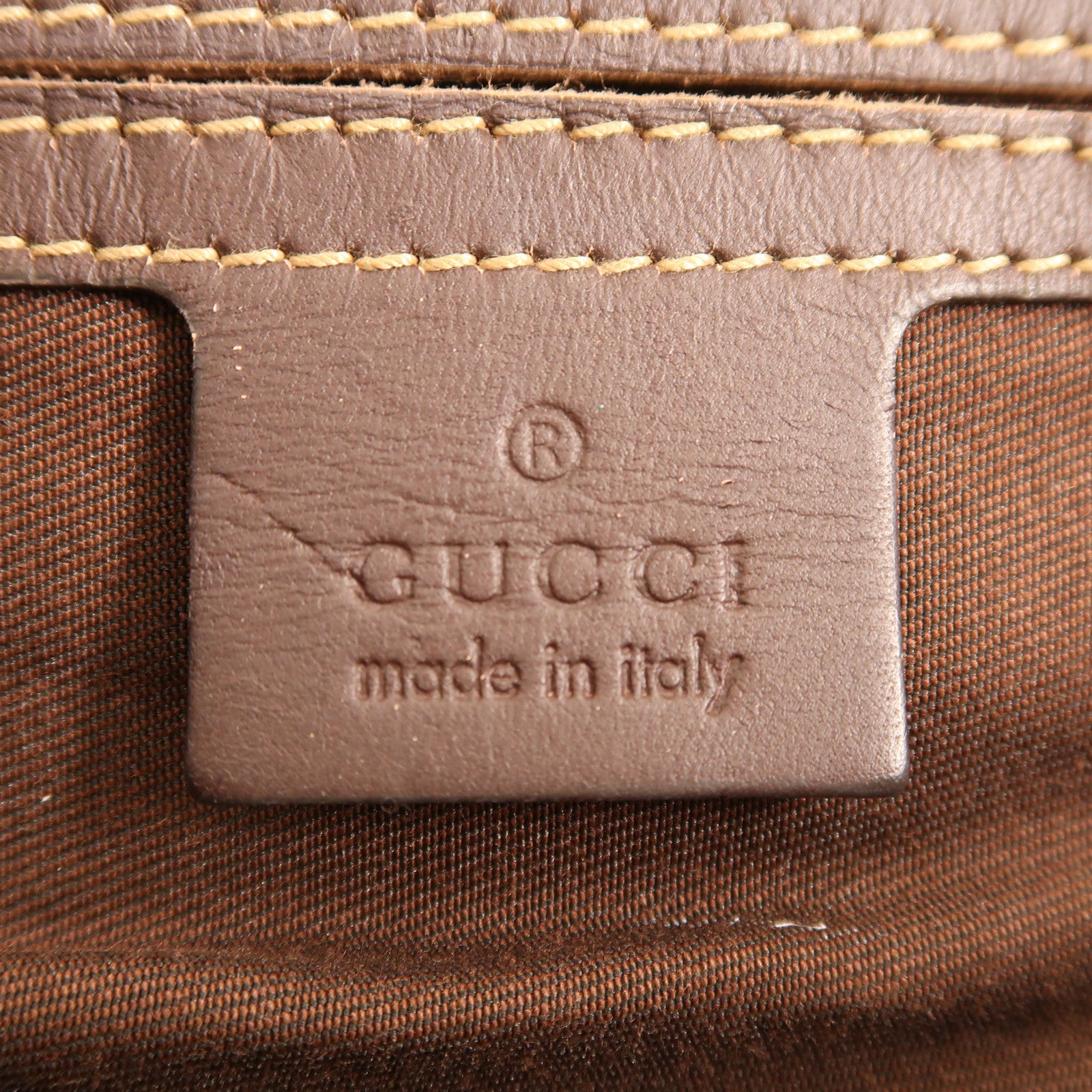 GUCCI 塗層帆布Tote Bag金扣手挽肩背兩用袋