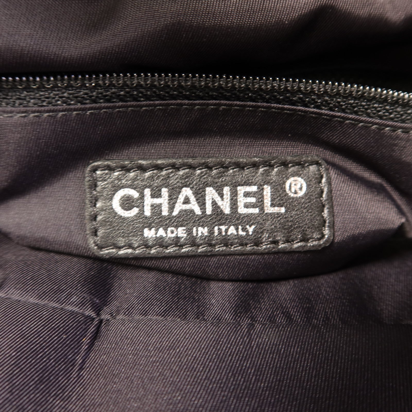 CHANEL 塗層帆布Shoulder Tote銀扣肩背袋/手挽袋