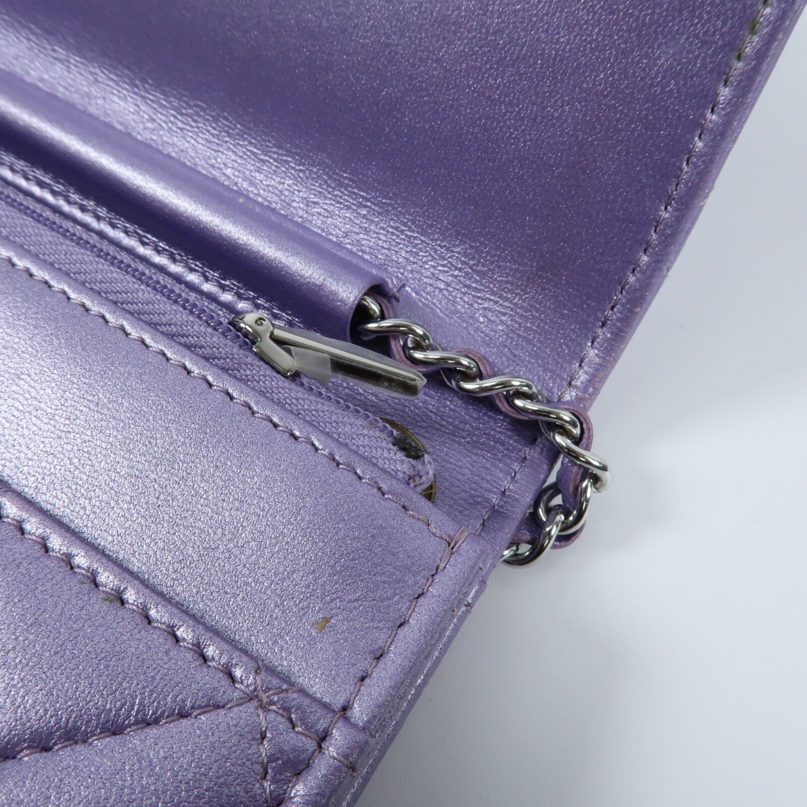 CHANEL 羊皮皮革WOC Wallet On Chain銀扣鏈帶肩背袋