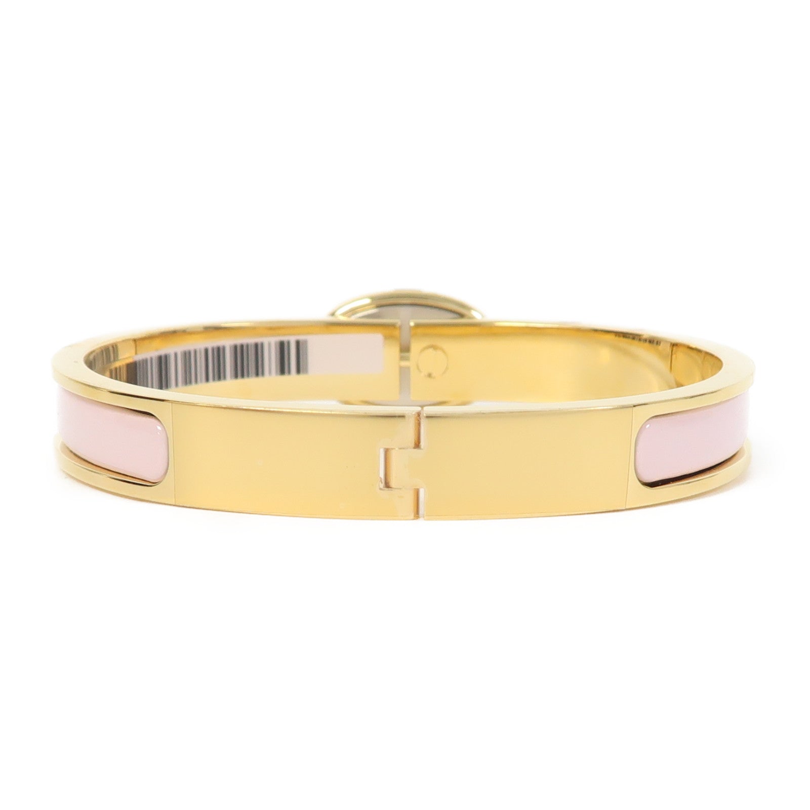 HERMES 金屬Mini Clic Chaine D'Ancre Bracelet金扣手鐲粉紅色/金色