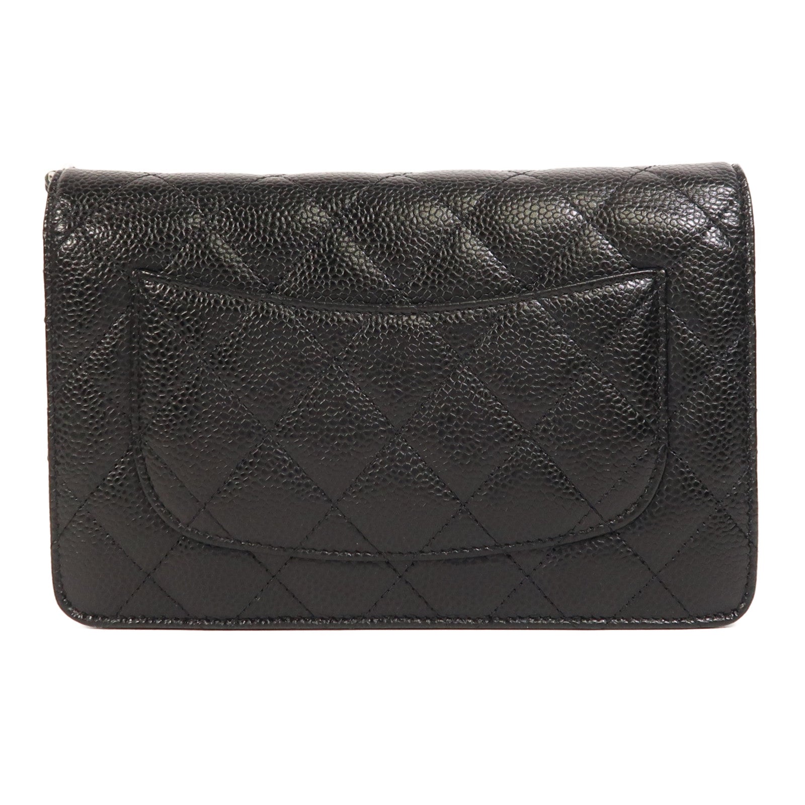 CHANEL 牛皮皮革WOC Wallet On Chain銀扣鏈帶肩背袋