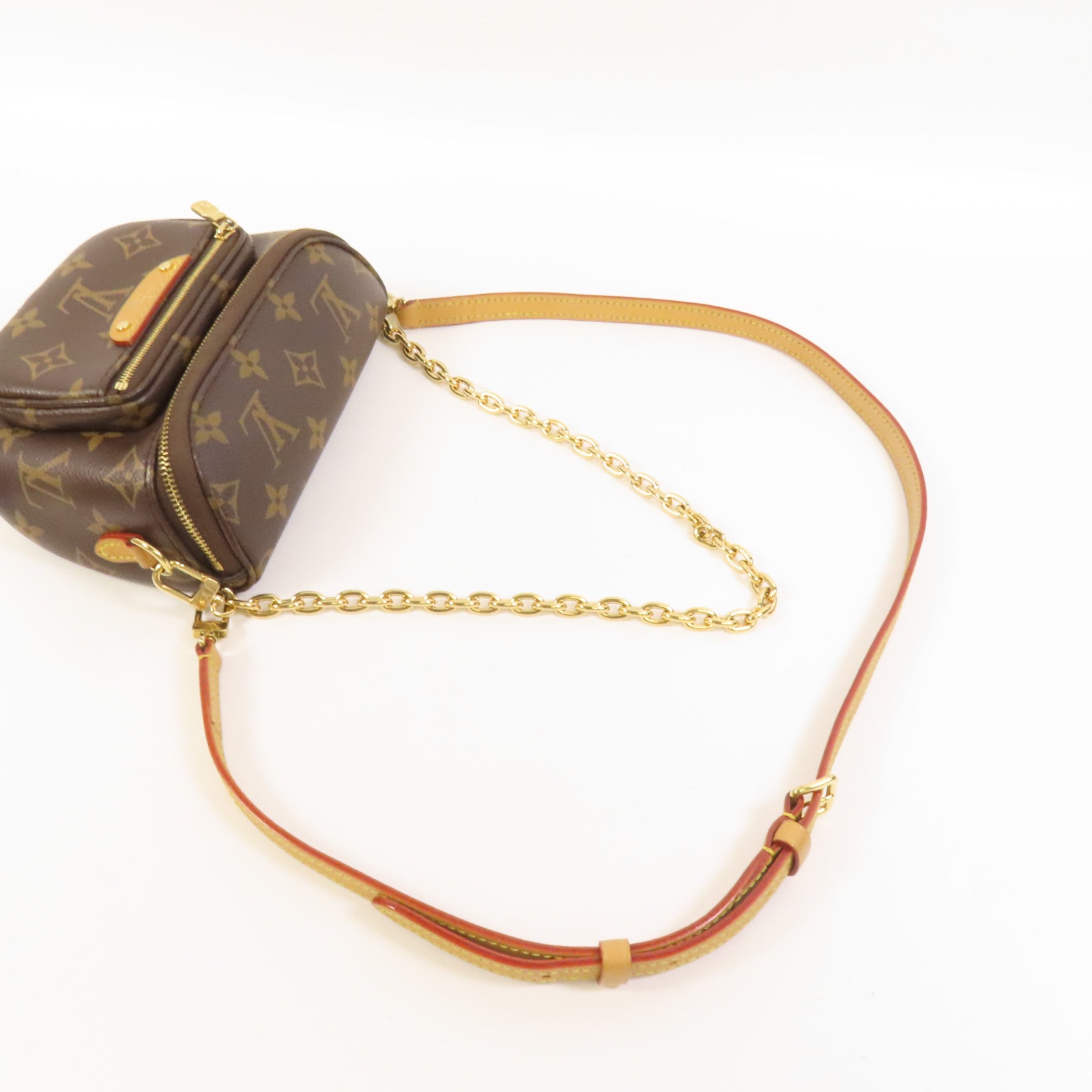 LOUIS VUITTON Monogram Mini Bumbag金扣手挽肩背兩用袋棕色