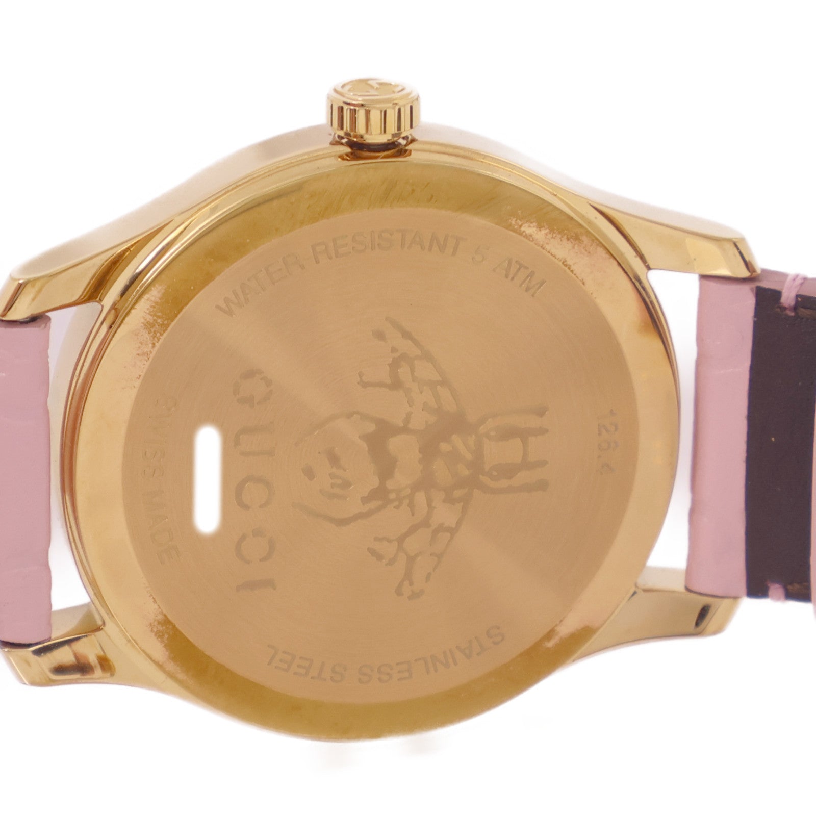 GUCCI G-Timeless不鏽鋼手錶石英機芯粉紅色