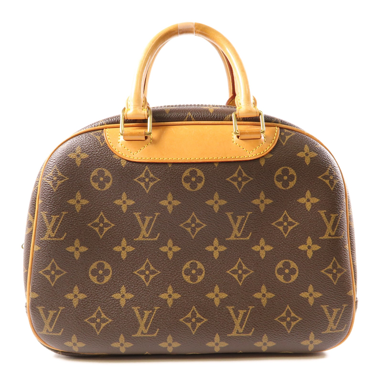 LOUIS VUITTON Monogram Trouville金扣手挽袋棕色