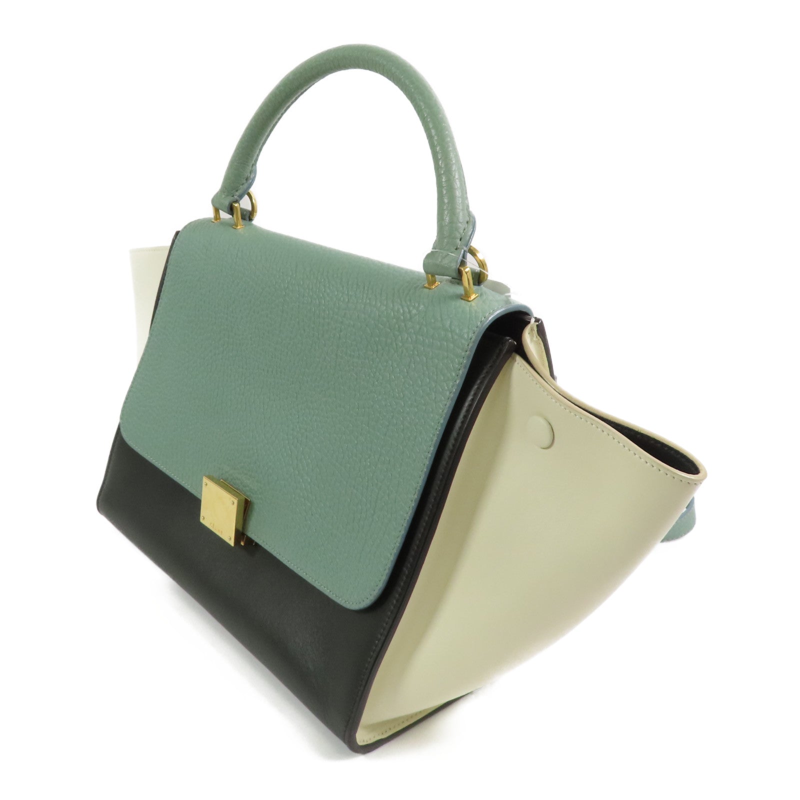 CELINE 牛皮皮革Trapeze金扣手挽肩背兩用袋