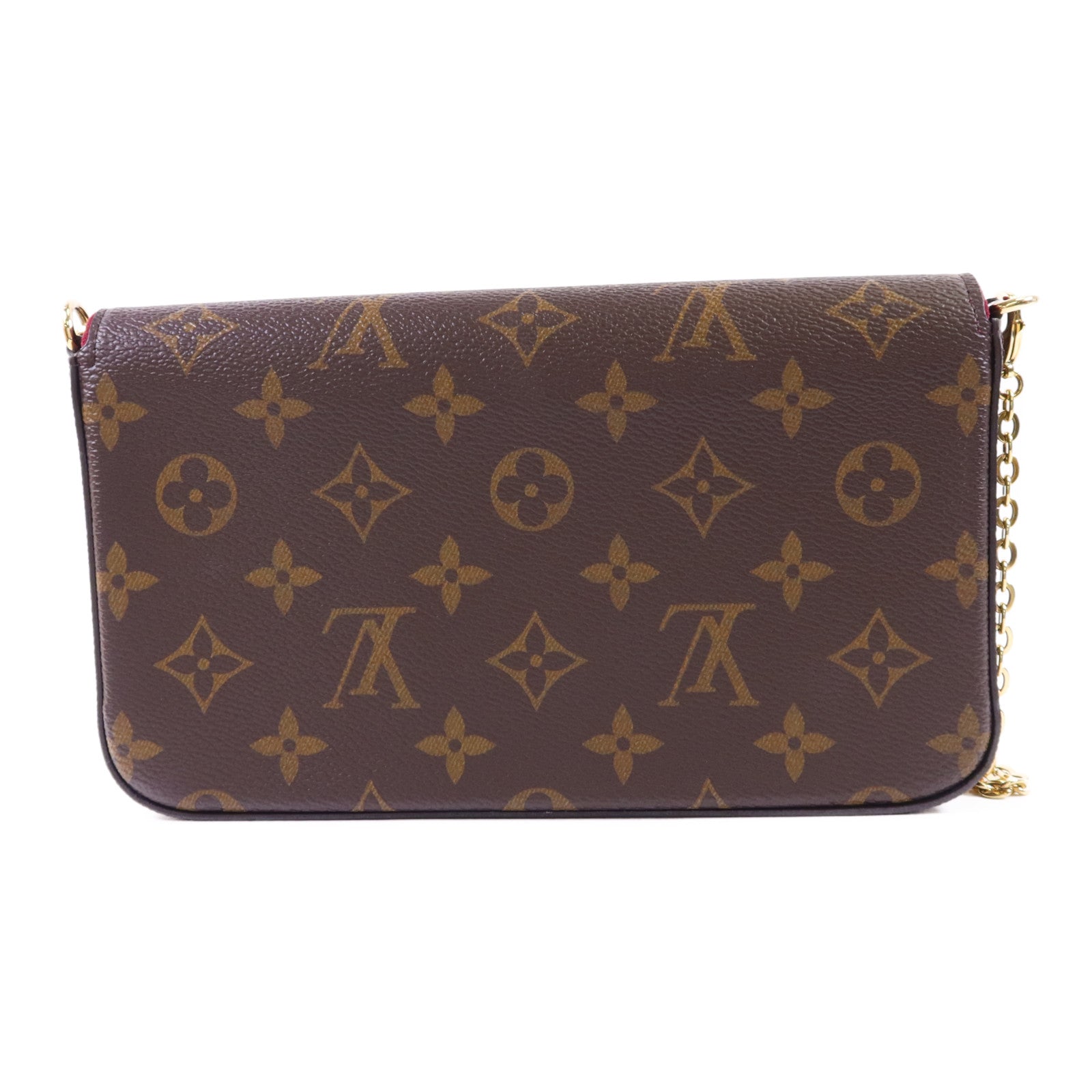 LOUIS VUITTON Monogram Felicie Pochette金扣鏈帶肩背袋