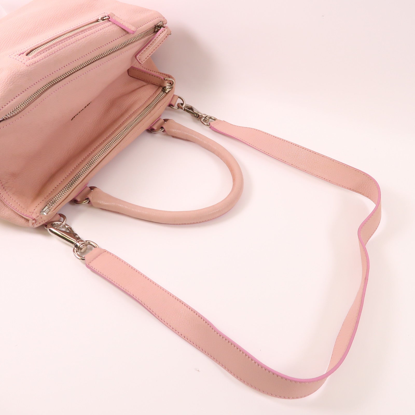 GIVENCHY 【激減優惠】皮革Pandora銀扣手挽肩背兩用袋