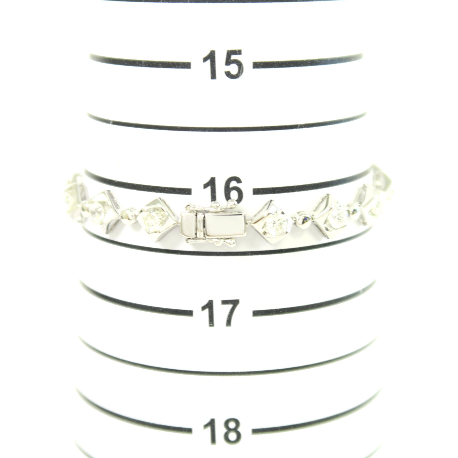 JEWELRY **【激減優惠】18K白金Bracelet2.74ct鑽石手鏈銀色