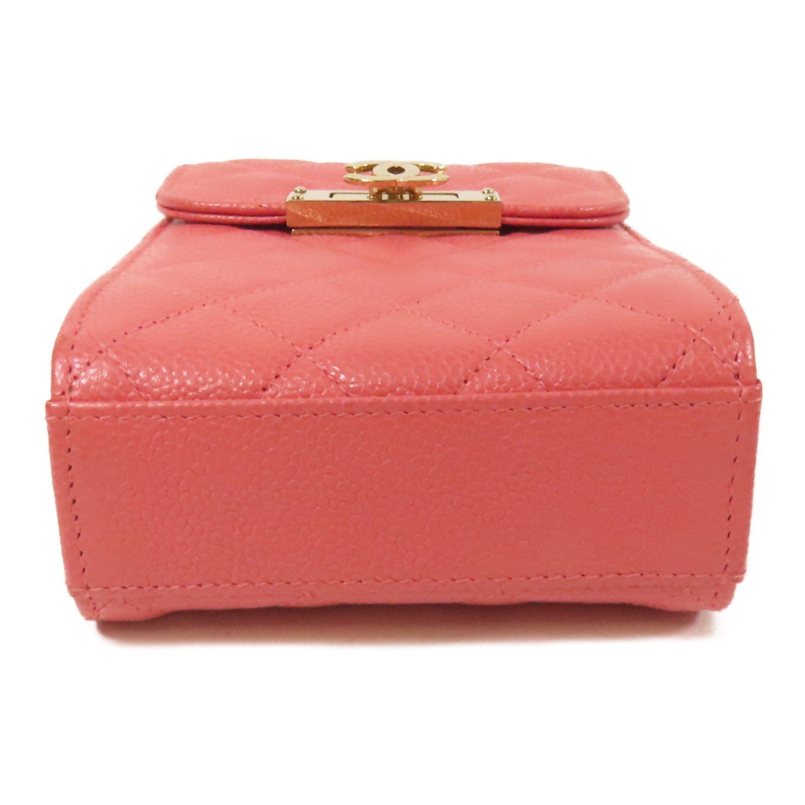 CHANEL 牛皮皮革Phone Bag金扣鏈帶肩背袋