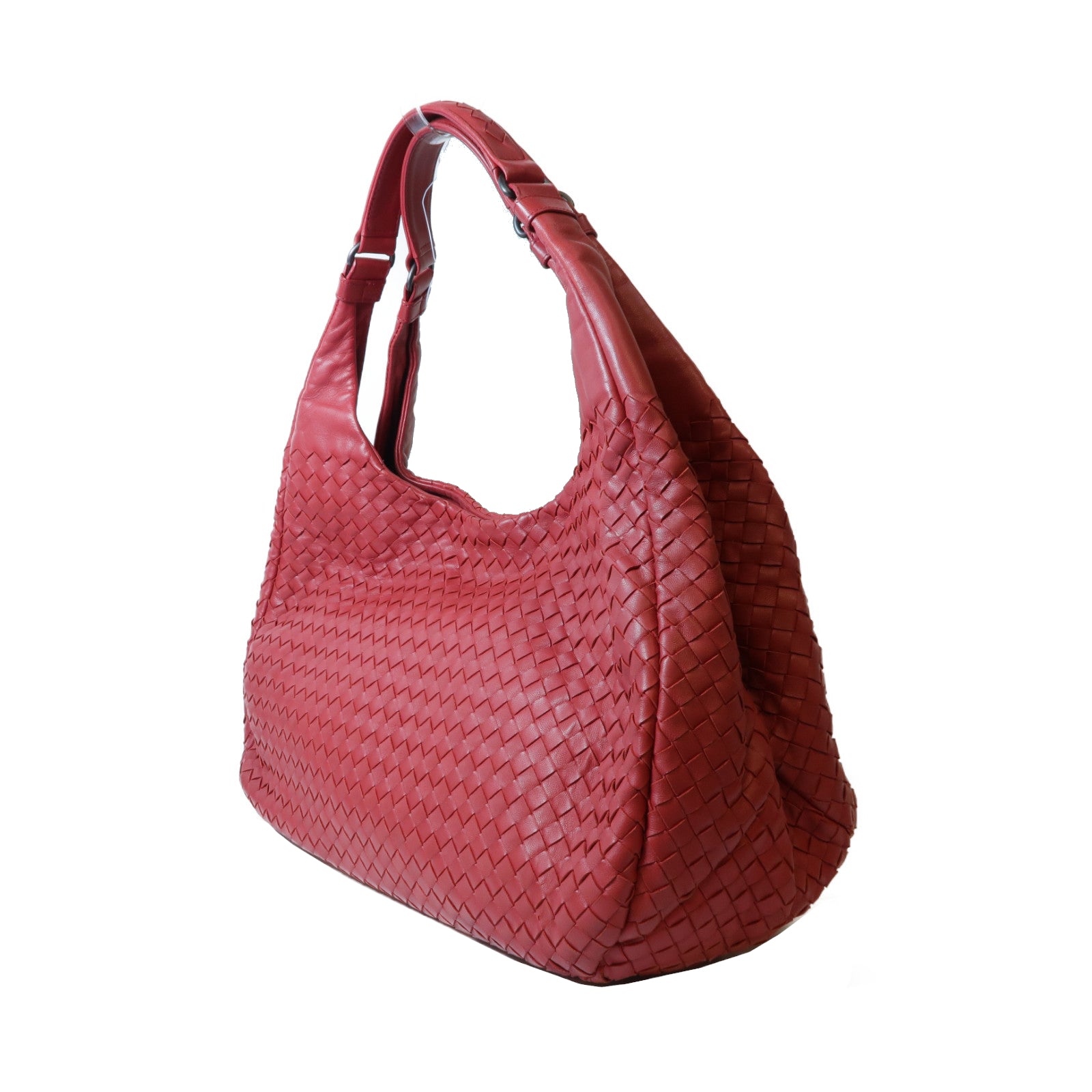BOTTEGA VENETA 織紋皮革Campana Shoulder Bag肩背袋紅色