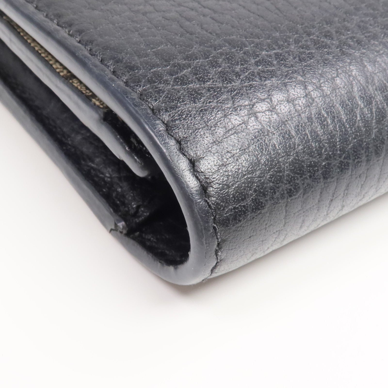 GUCCI 塗層帆布/皮革Long Wallet金扣長錢包