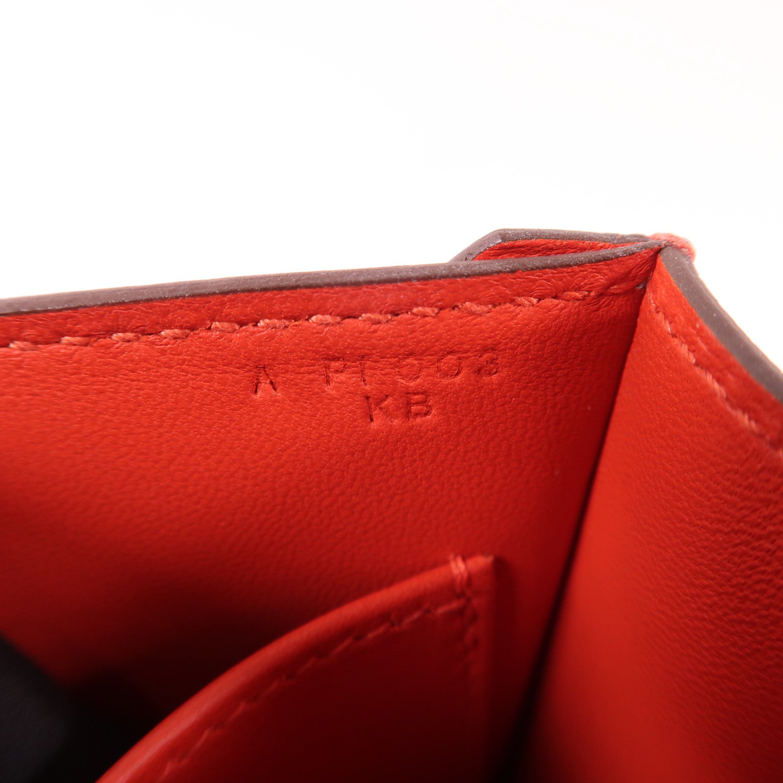 HERMES 【激減優惠】Chevre皮革Verrou Mini銀扣鏈帶肩背袋Rouge Tomate