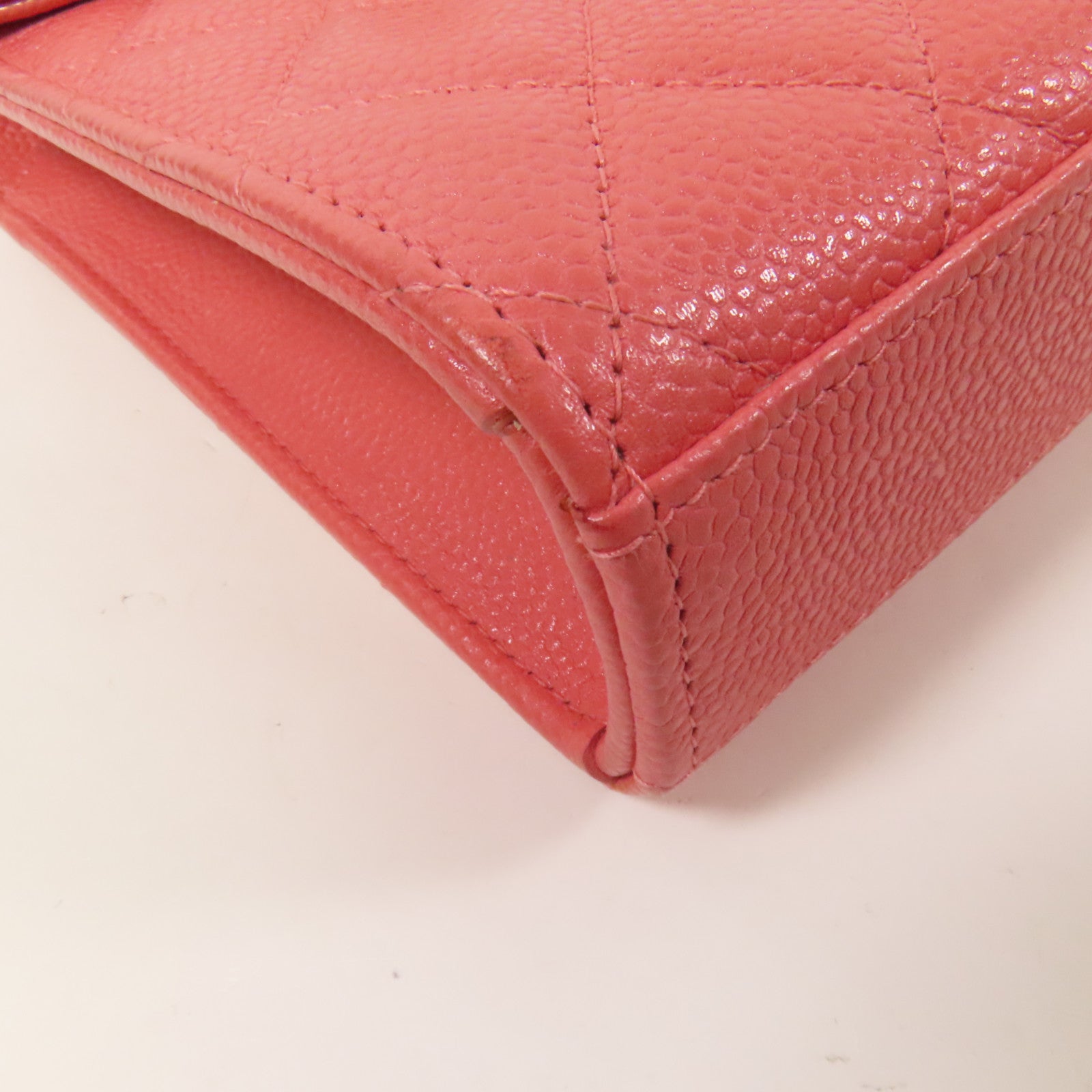 CHANEL 牛皮皮革Phone Bag金扣鏈帶肩背袋