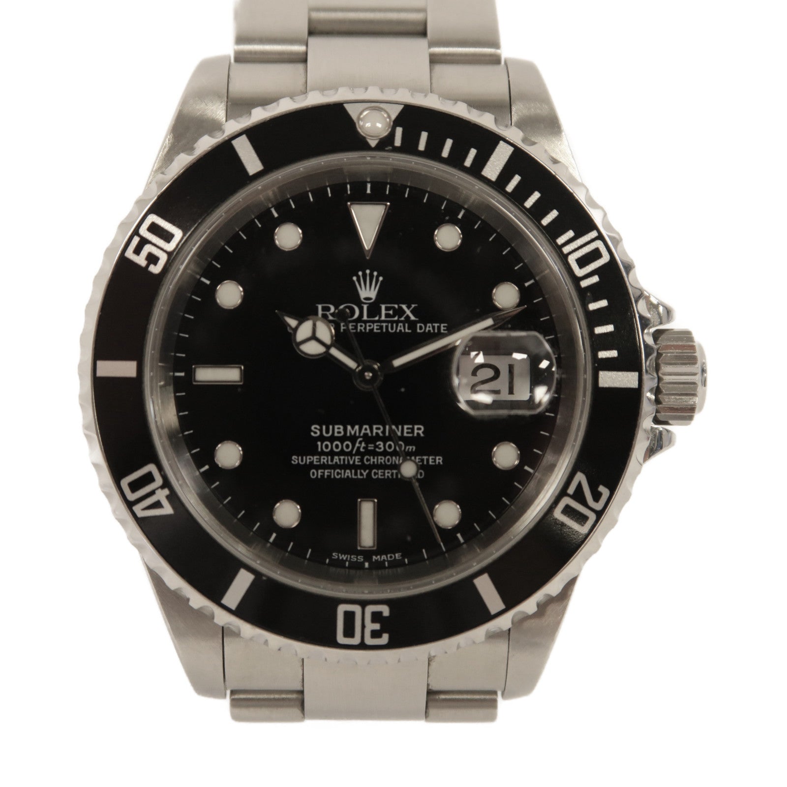 ROLEX Submariner Date不鏽鋼手錶自動機芯黑色