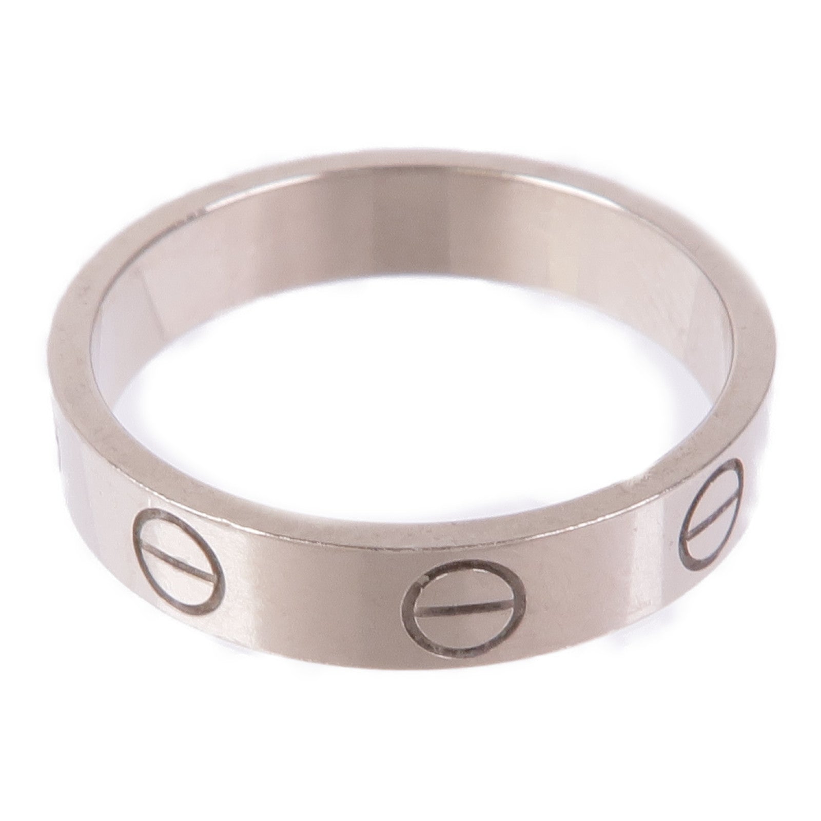 CARTIER 18K白金Mini Love Ring戒指Cartier#50/US#5