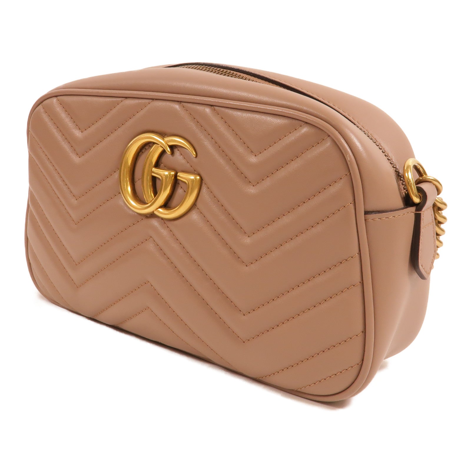 GUCCI 牛皮皮革GG Marmont Small鏈帶肩背袋
