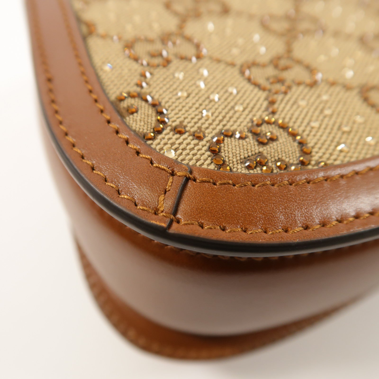 GUCCI 帆布Bamboo 1947 Mini手挽肩背兩用袋