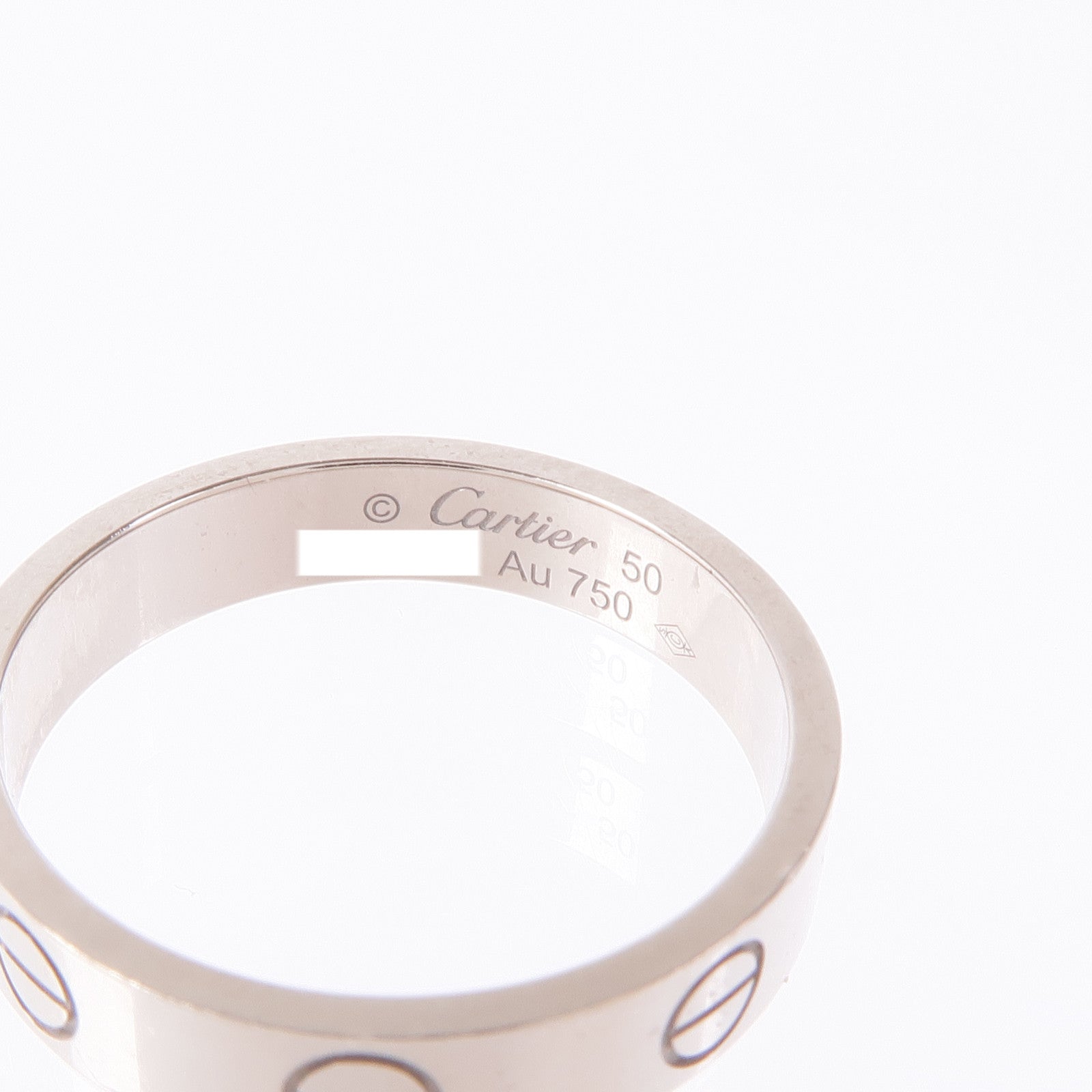 CARTIER 【激減優惠】18K白金Mini Love Ring戒指Cartier#50/US#5