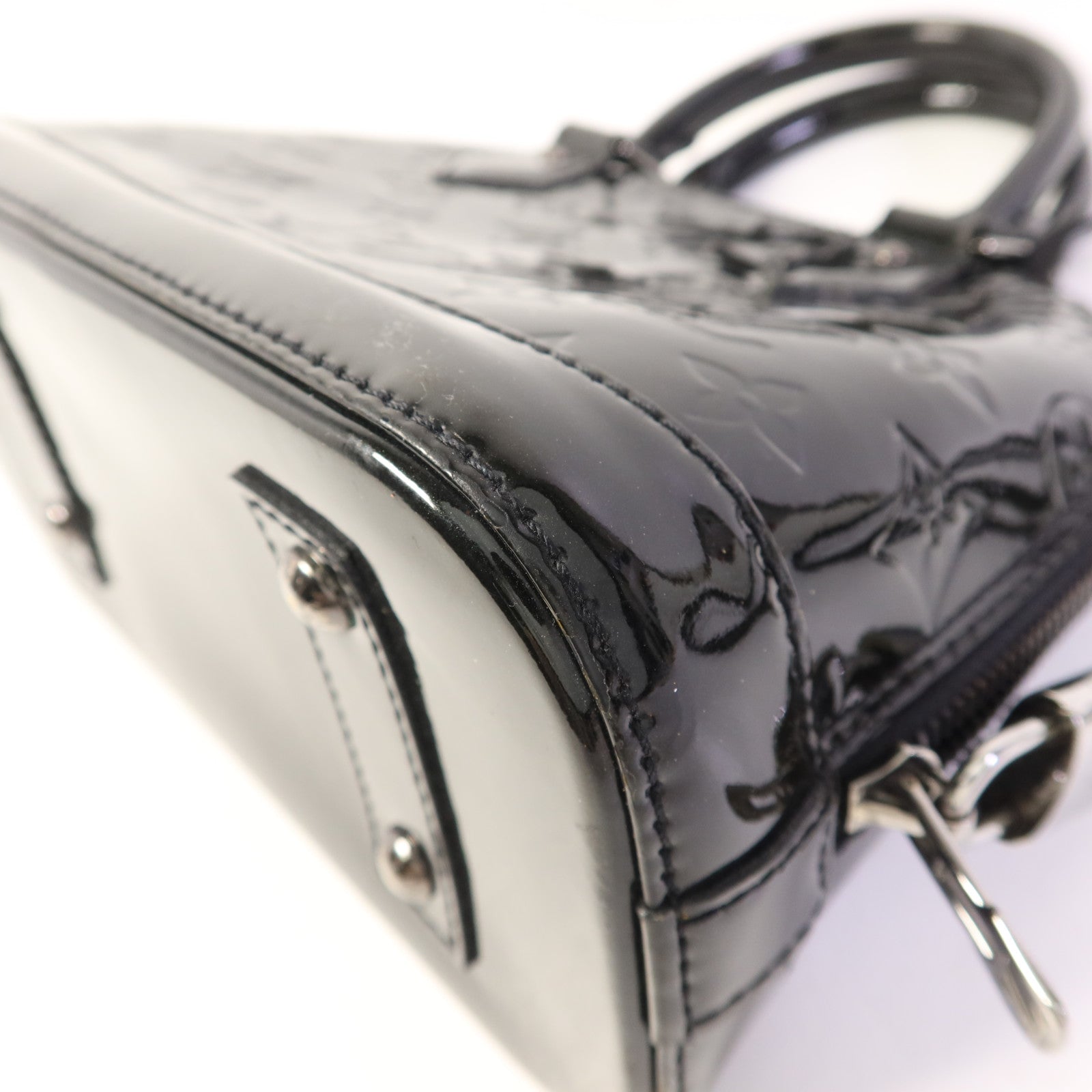 LOUIS VUITTON Vernis Alma BB銀扣手挽肩背兩用袋