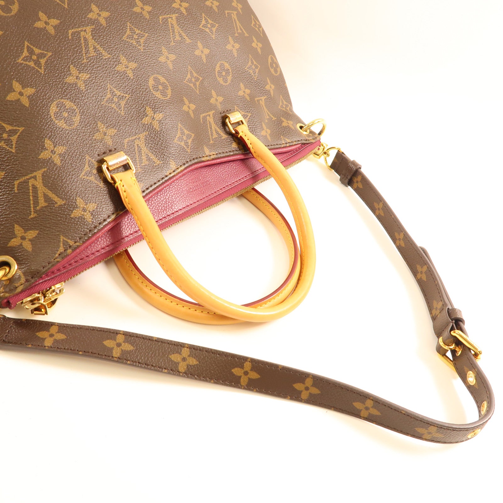 LOUIS VUITTON LV GHW Palas MM Shoulder Bag M41064 Monogram Brown