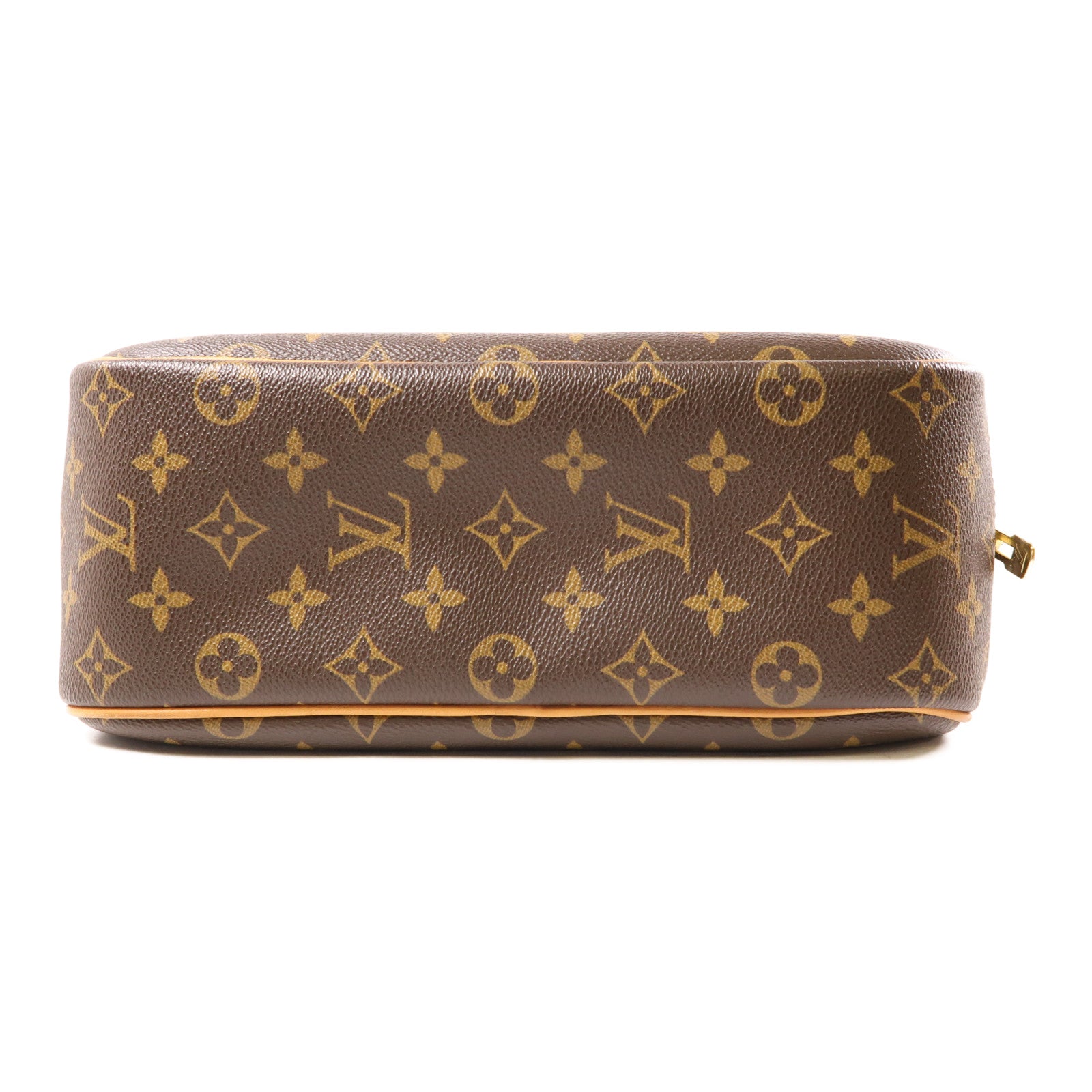 LOUIS VUITTON Monogram Trouville金扣手挽袋棕色