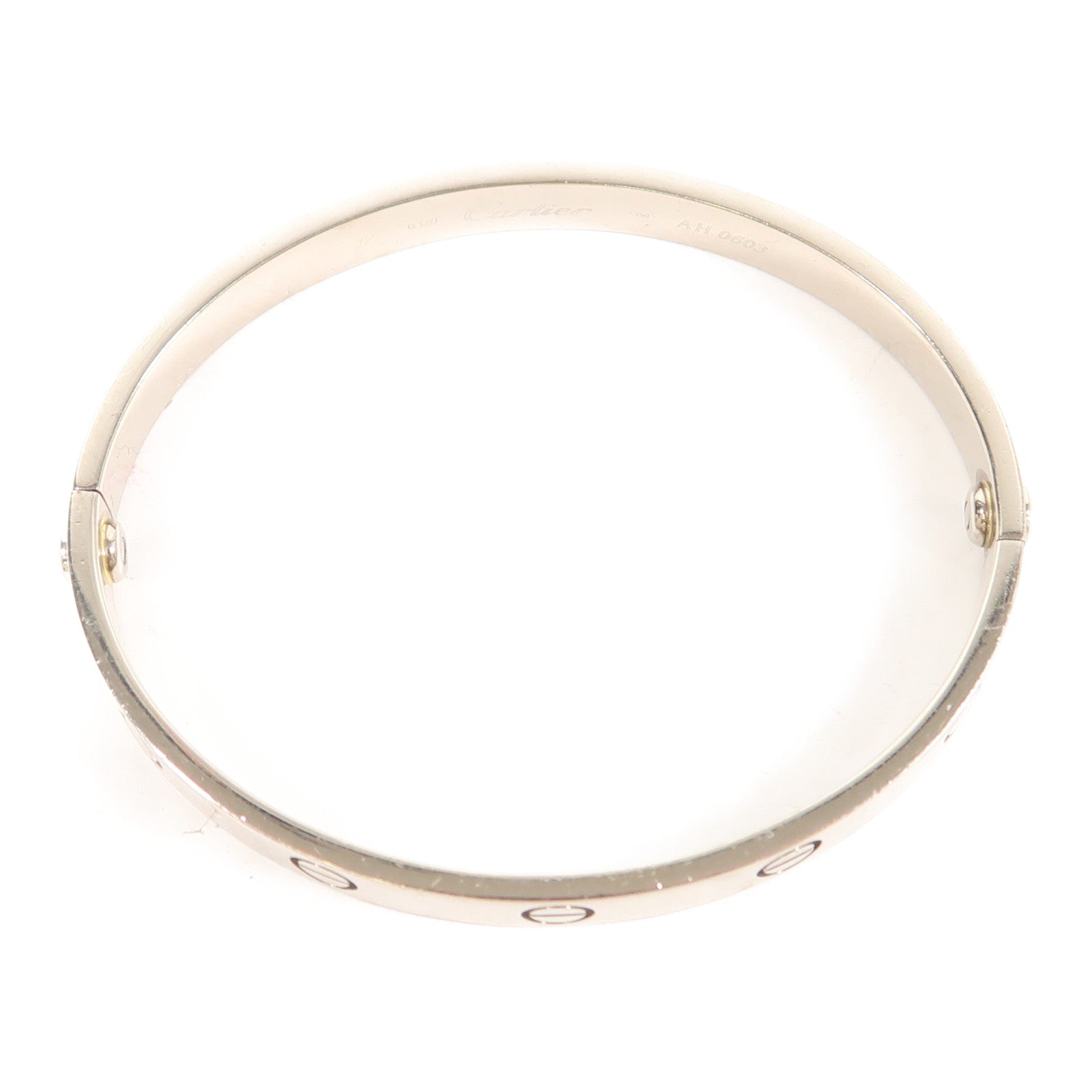 CARTIER 【激減優惠】18K白金Love Bracelet手鐲Cartier#17