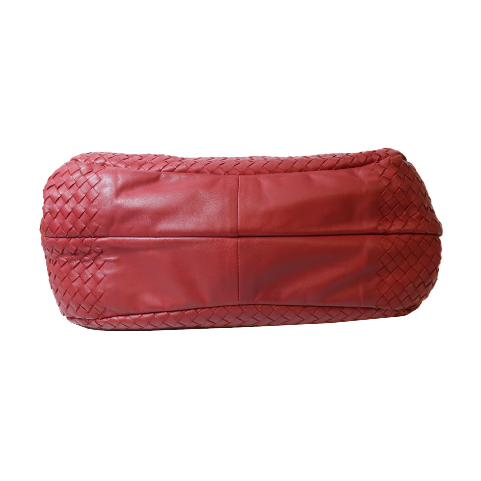 BOTTEGA VENETA 織紋皮革Campana Shoulder Bag肩背袋紅色