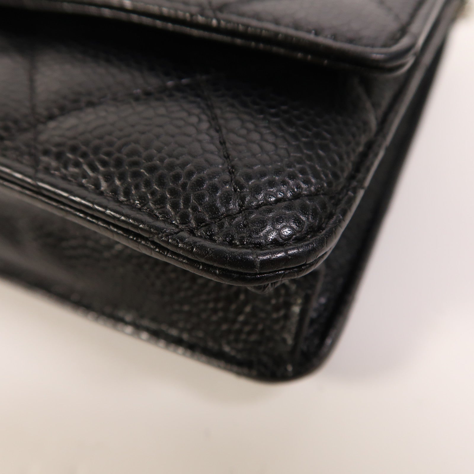 CHANEL 牛皮皮革WOC Wallet On Chain銀扣鏈帶肩背袋