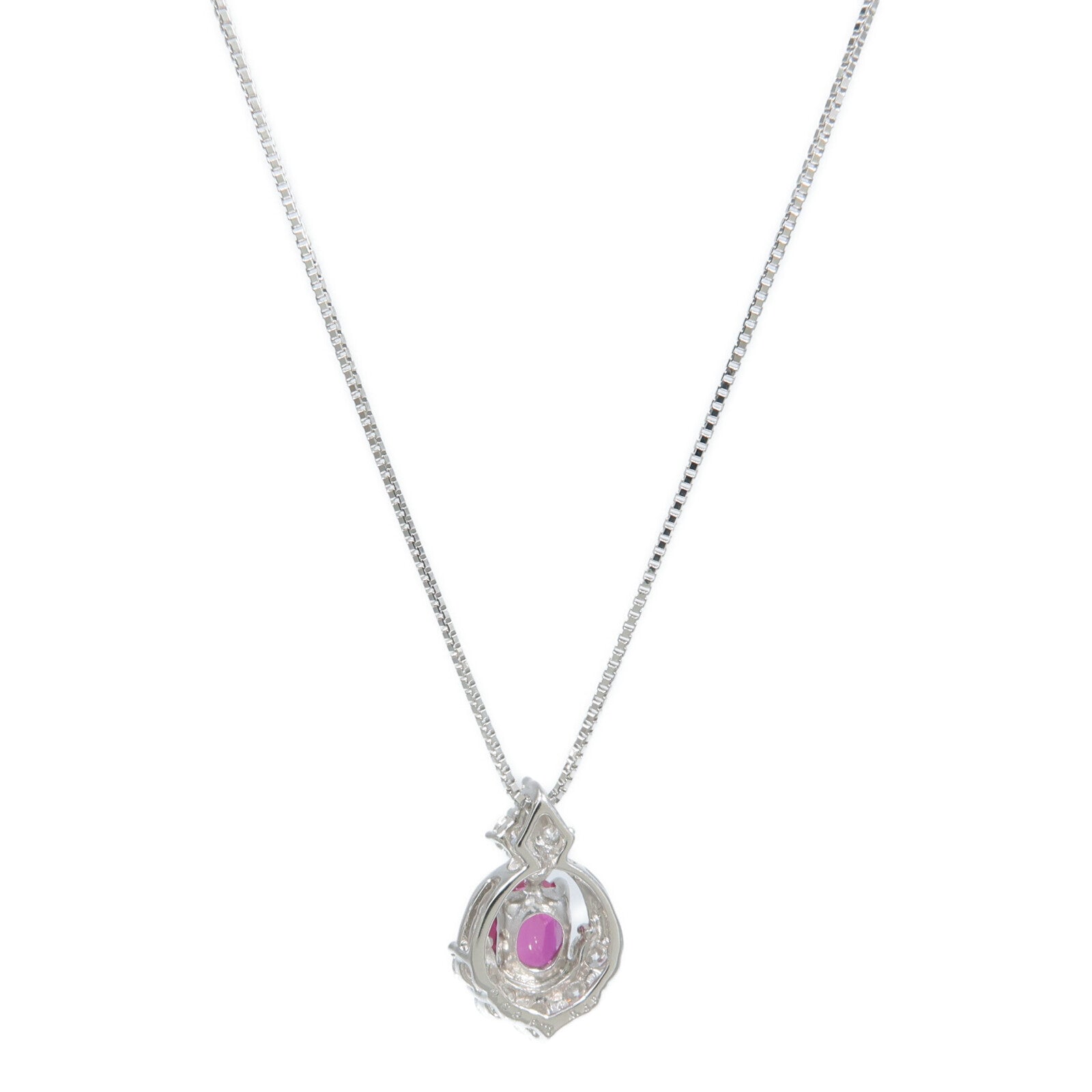 JEWELRY PT900/PT850鉑金Ruby Diamond Necklace紅寶石/鑽石項鍊