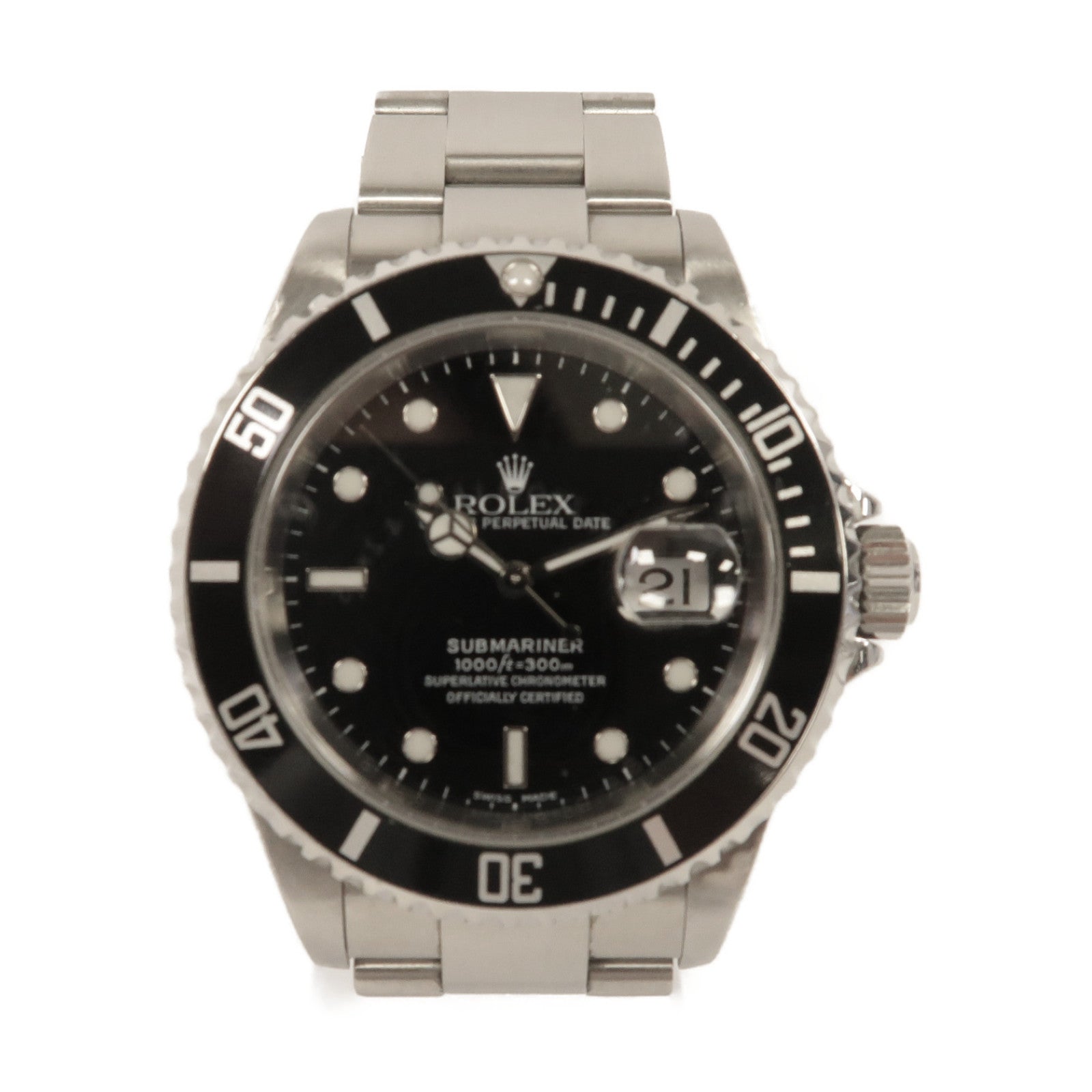 ROLEX Submariner Date不鏽鋼手錶自動機芯黑色