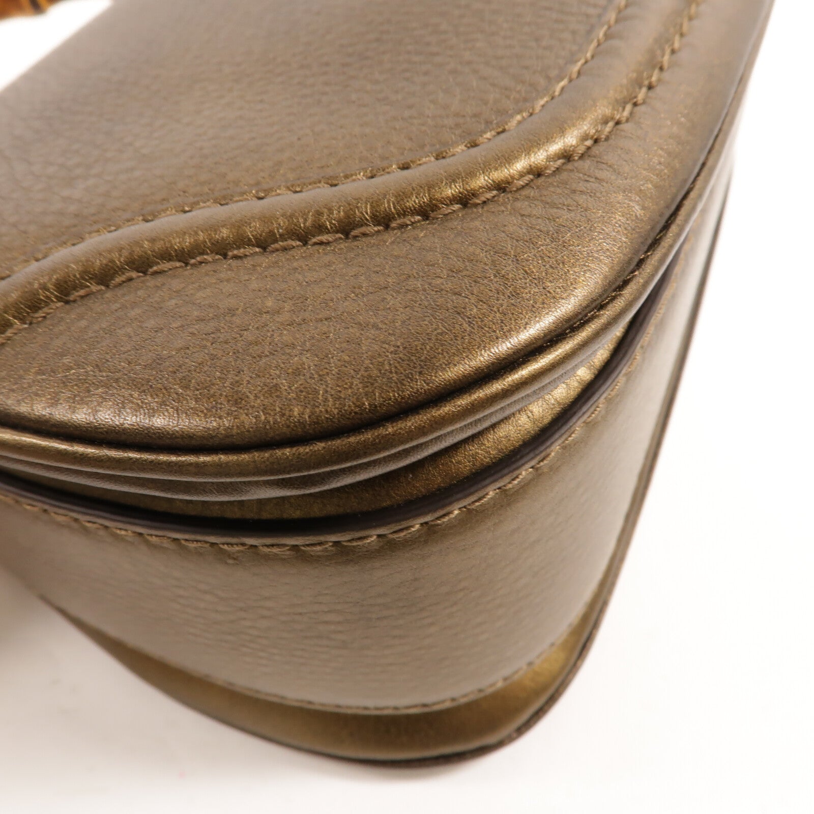 GUCCI 牛皮皮革New Bamboo With Top Handle手挽肩背兩用袋