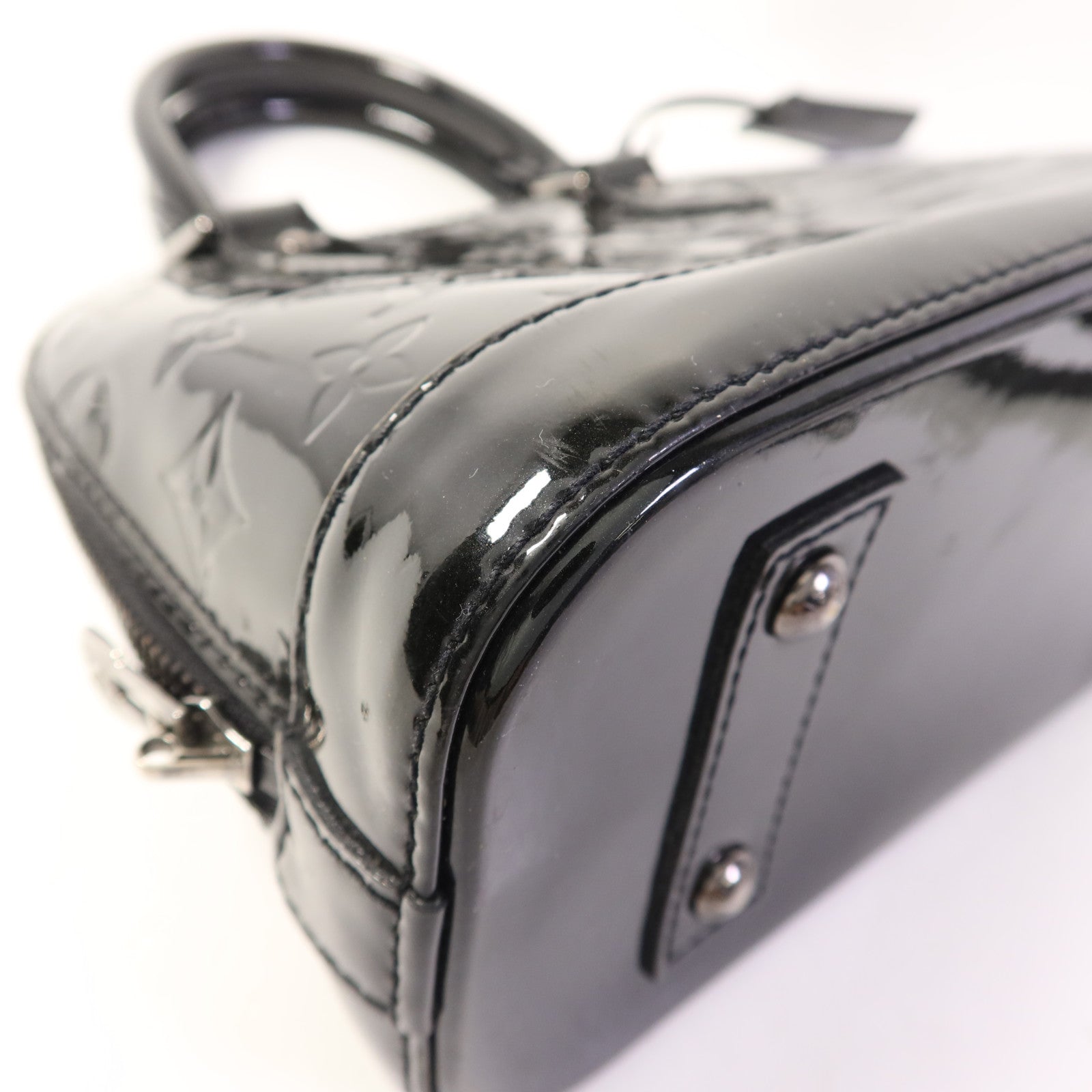 LOUIS VUITTON Vernis Alma BB銀扣手挽肩背兩用袋