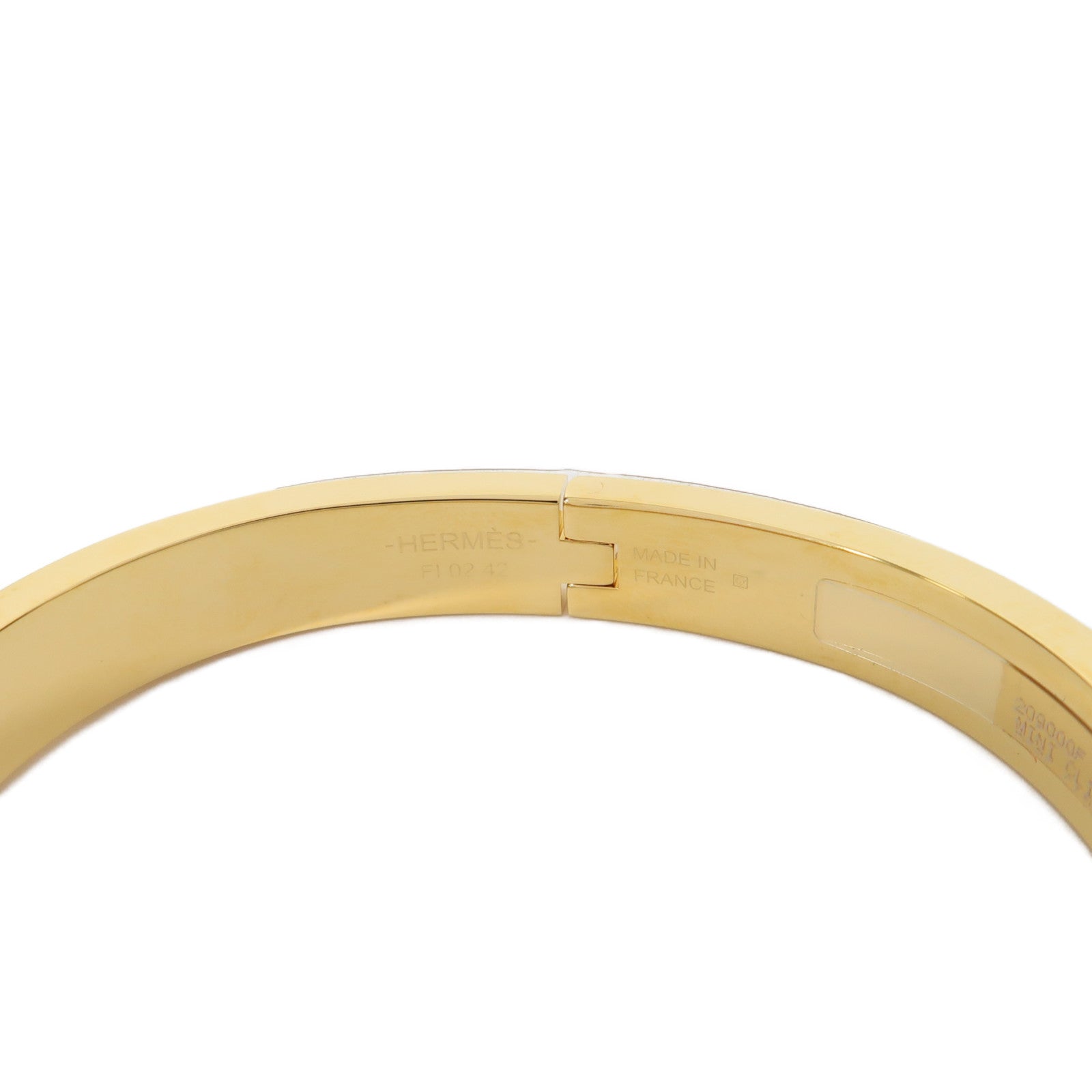 HERMES 金屬Mini Clic Chaine D'Ancre Bracelet金扣手鐲粉紅色/金色