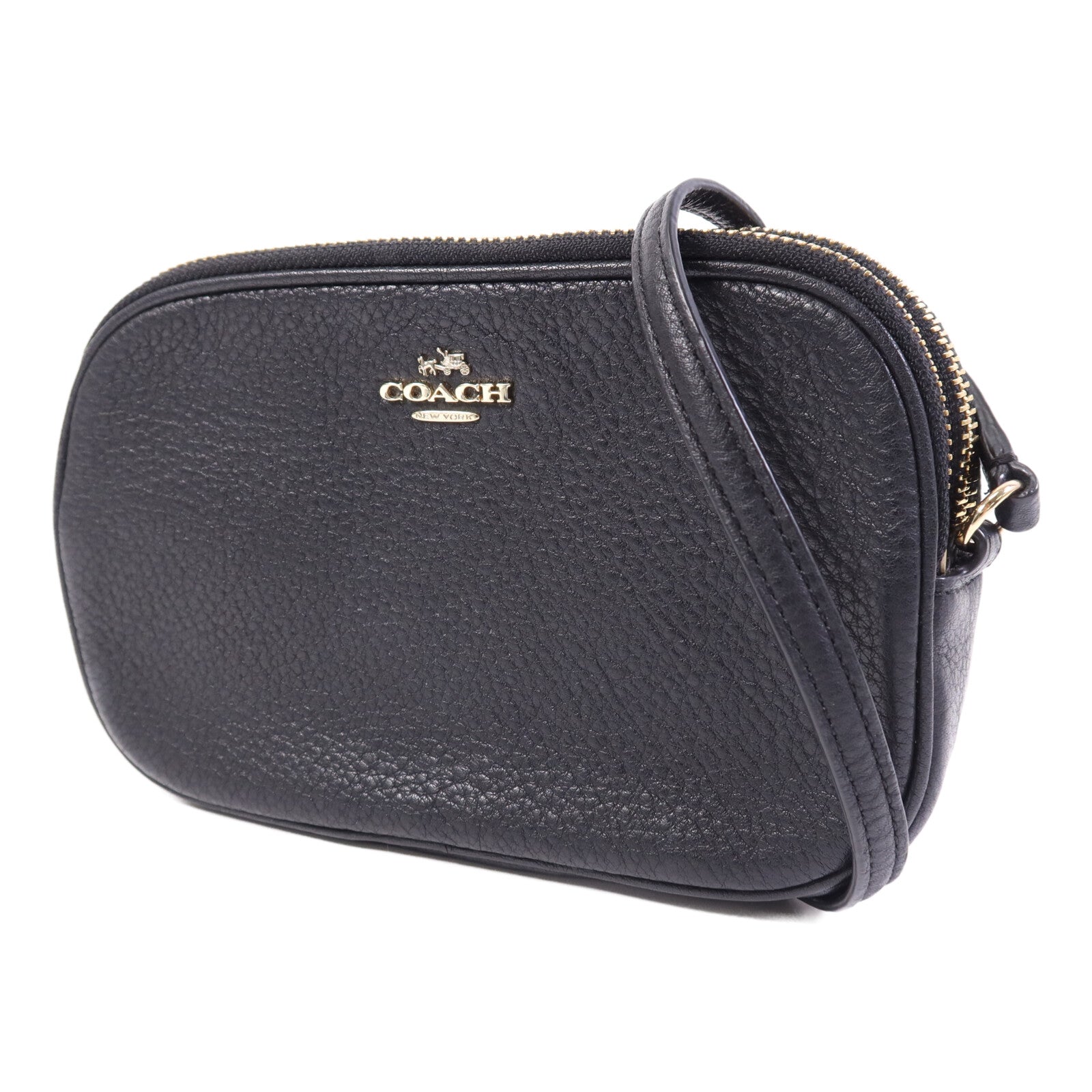 COACH 牛皮皮革Shoulder Bag金扣肩背袋