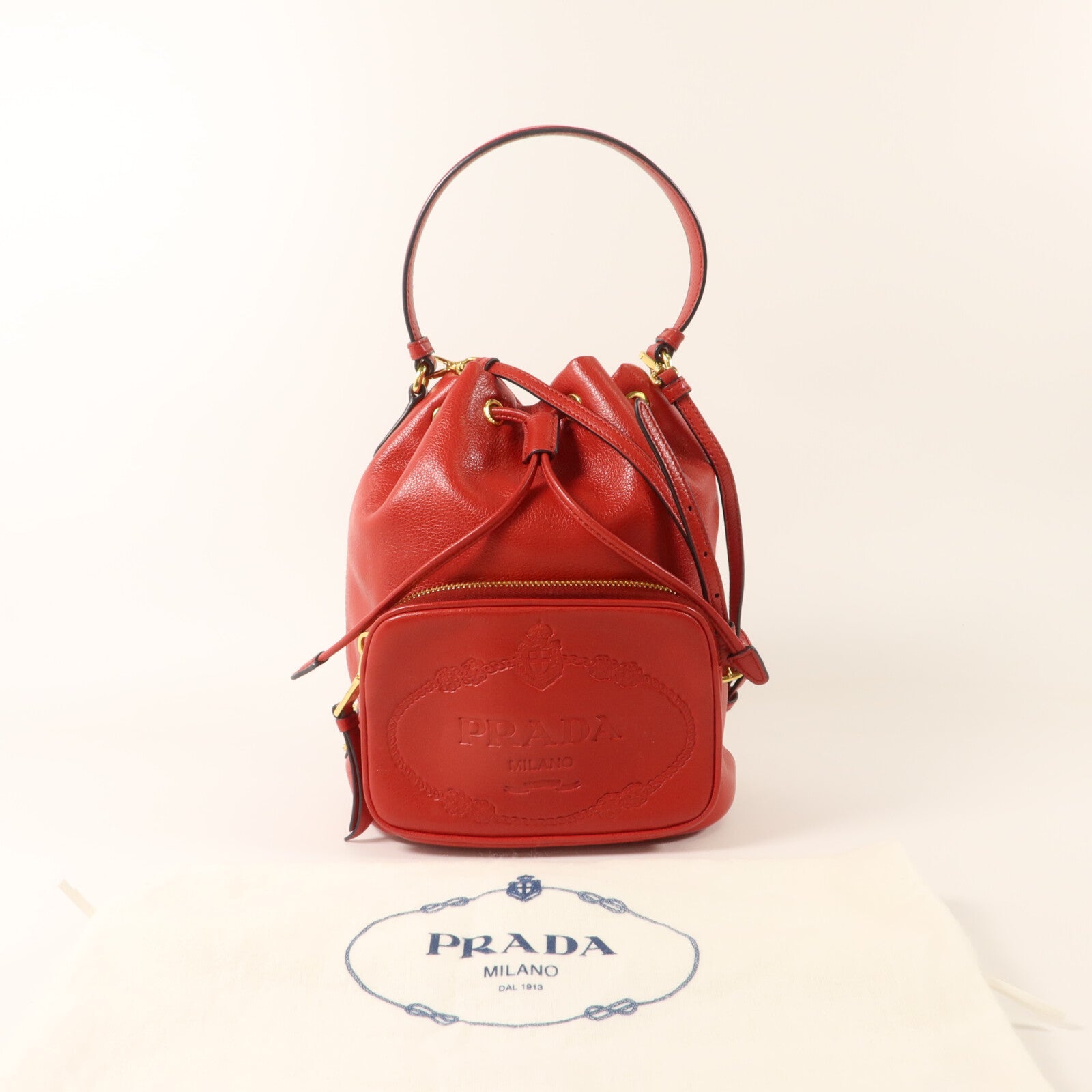 PRADA 牛皮皮革2 Way Shoulder手挽肩背兩用袋