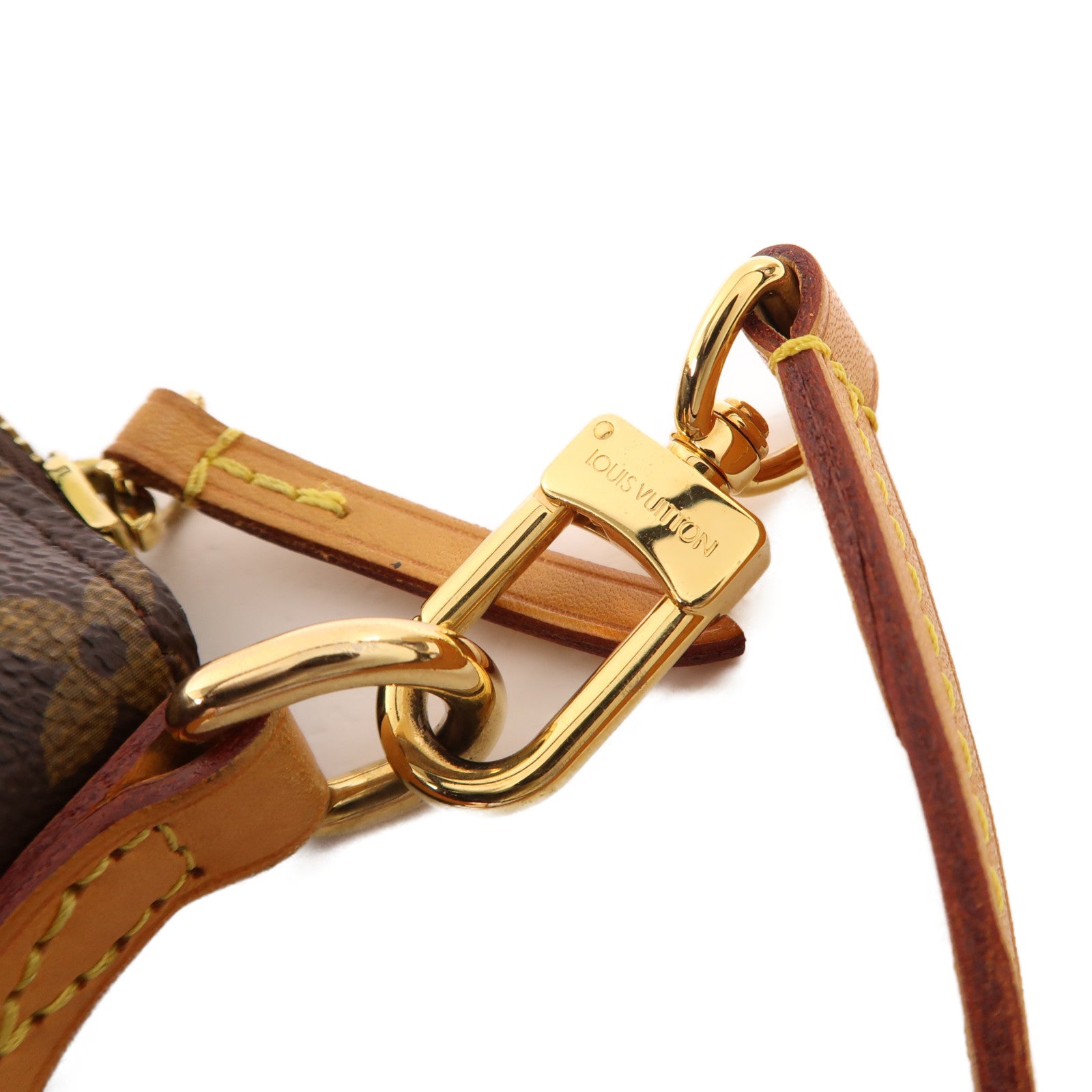 LOUIS VUITTON Monogram Turenne MM金扣手挽肩背兩用袋棕色