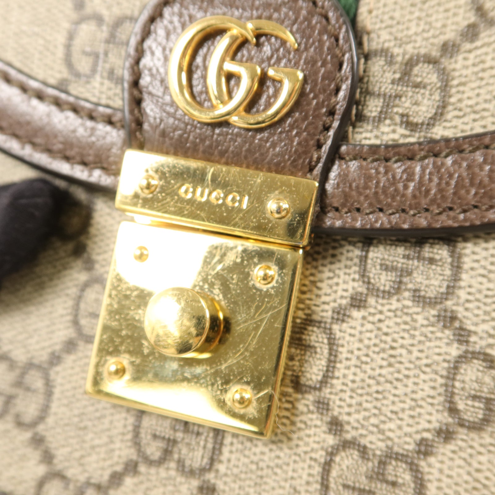 GUCCI 塗層帆布Ophidia Mini手挽肩背兩用袋