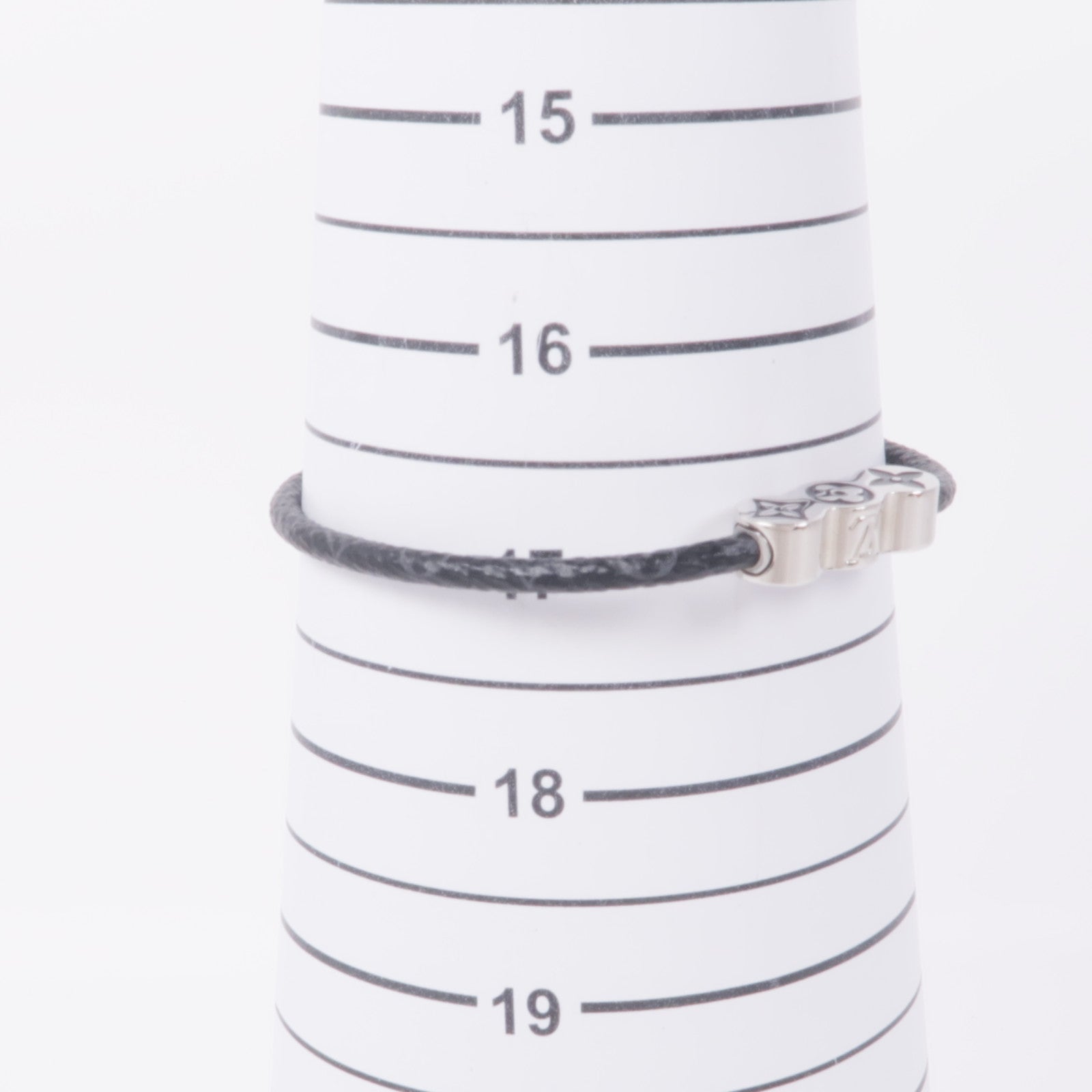 LOUIS VUITTON Monogram Eclipse Party Bracelet銀扣手鐲
