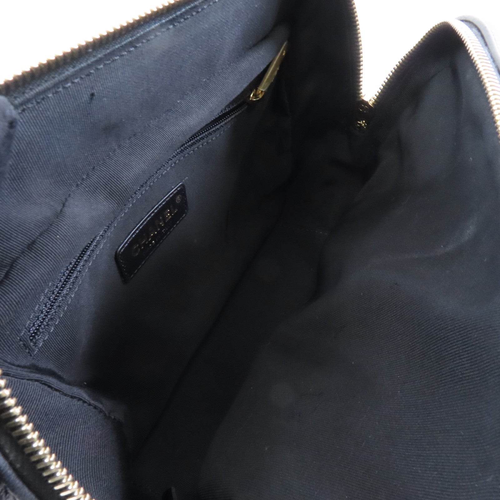 CHANEL 菱格羊皮皮革2way Shoulder Bag金扣手挽肩背兩用袋黑色
