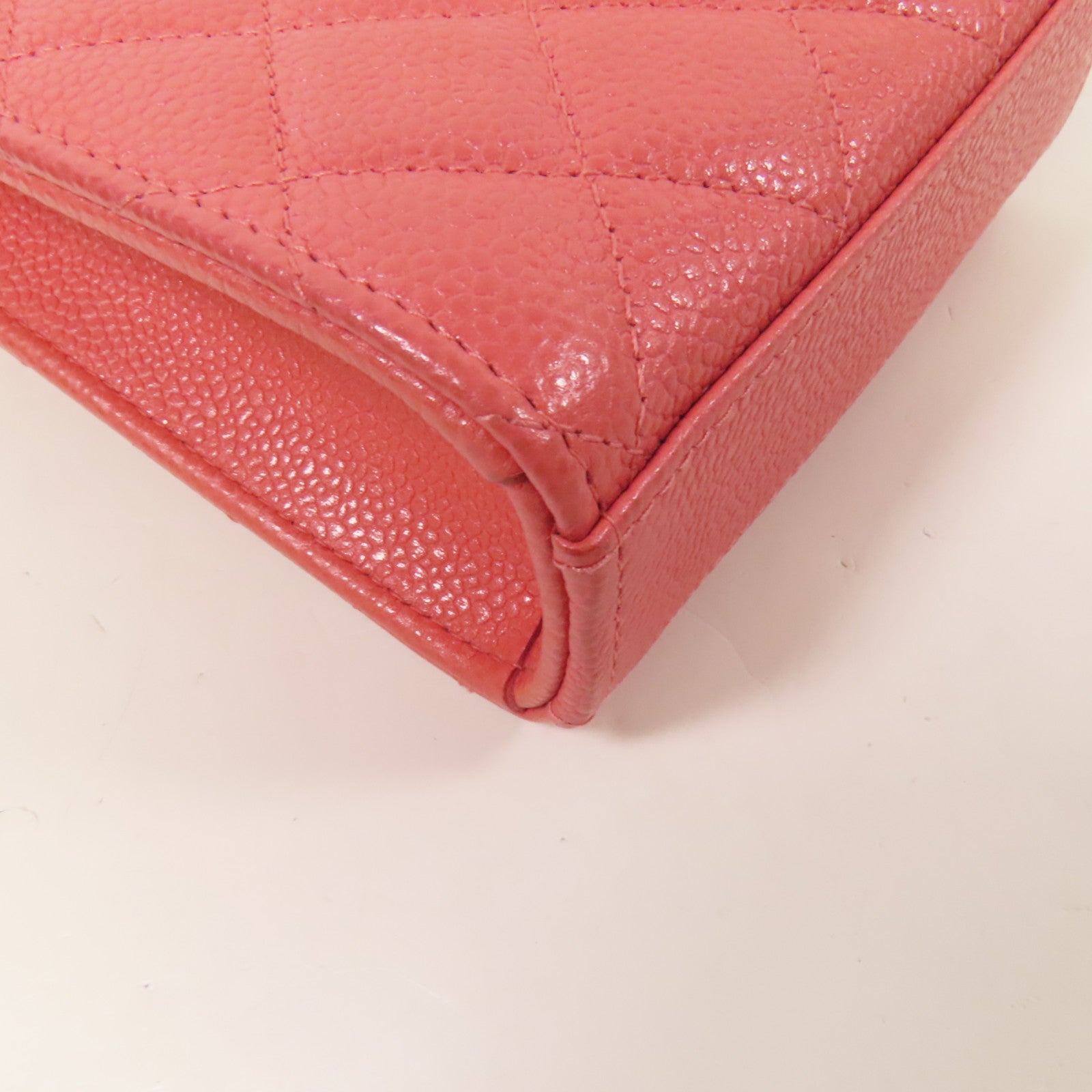 CHANEL 牛皮皮革Phone Bag金扣鏈帶肩背袋