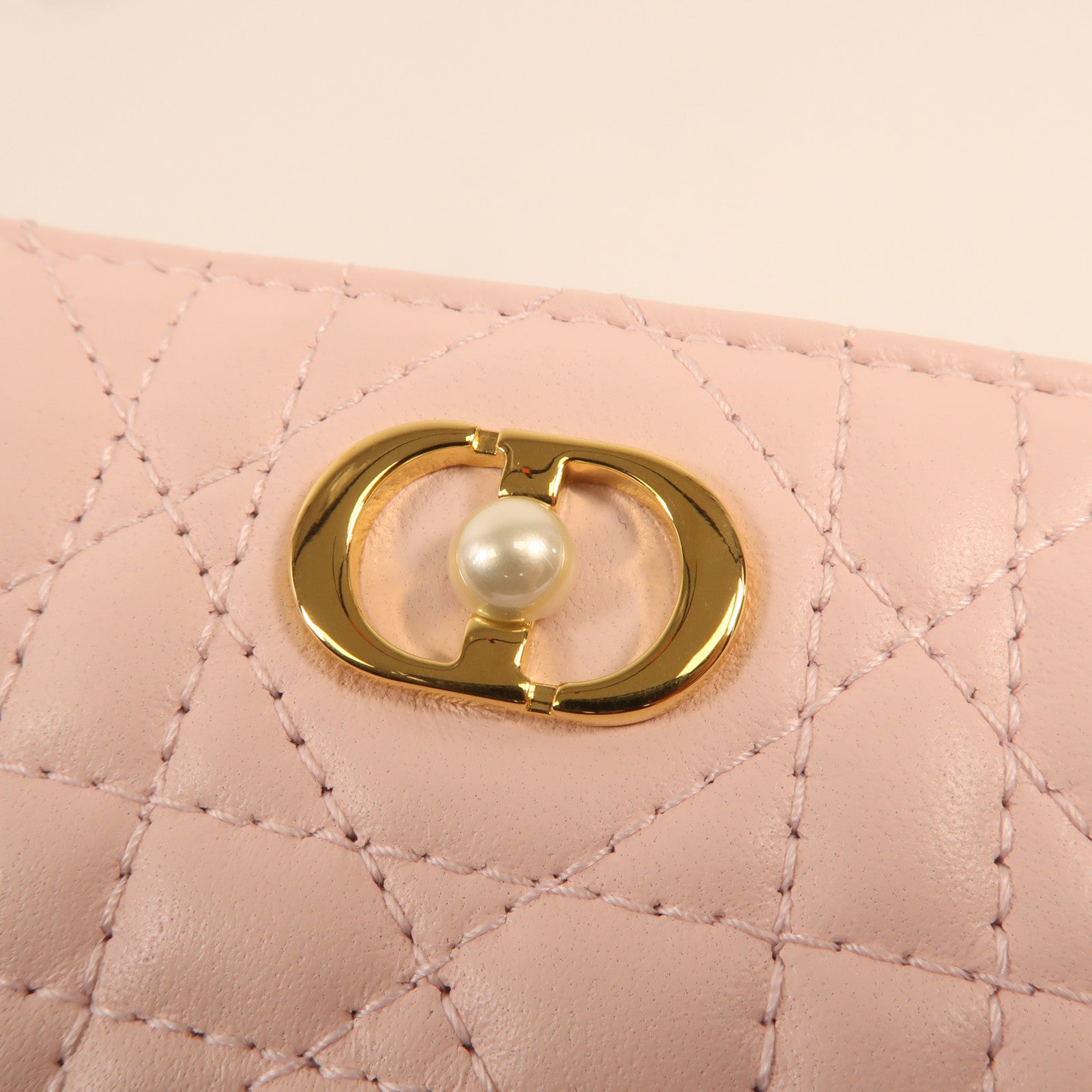 Dior 羊皮皮革Jolie Dahlia金扣錢包