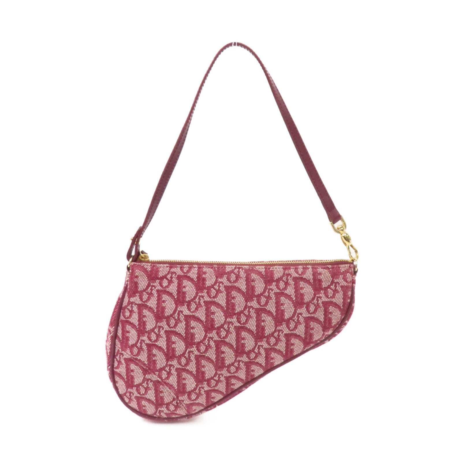 Dior 帆布Shoulder Bag金扣肩背袋紅色