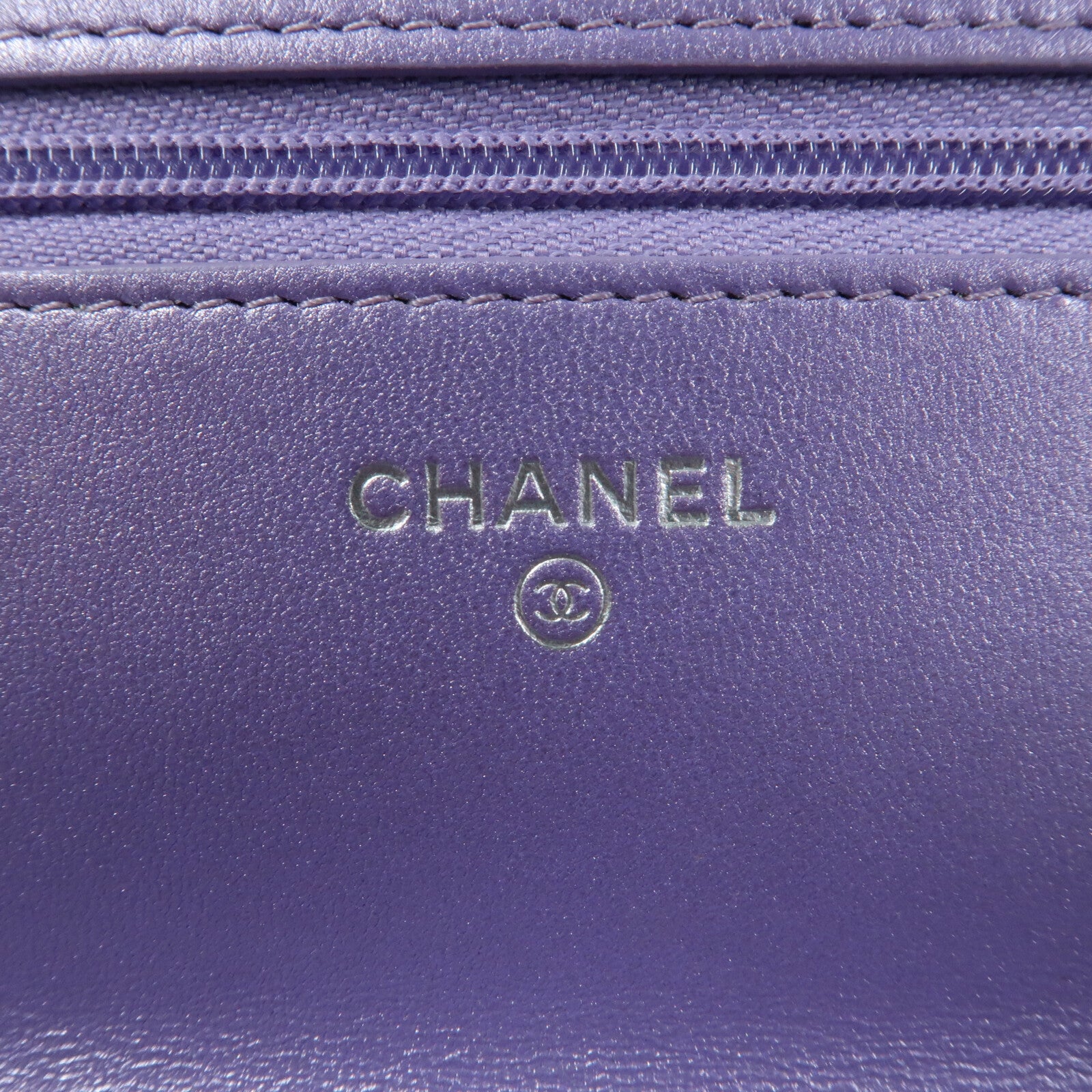 CHANEL 羊皮皮革WOC Wallet On Chain銀扣鏈帶肩背袋