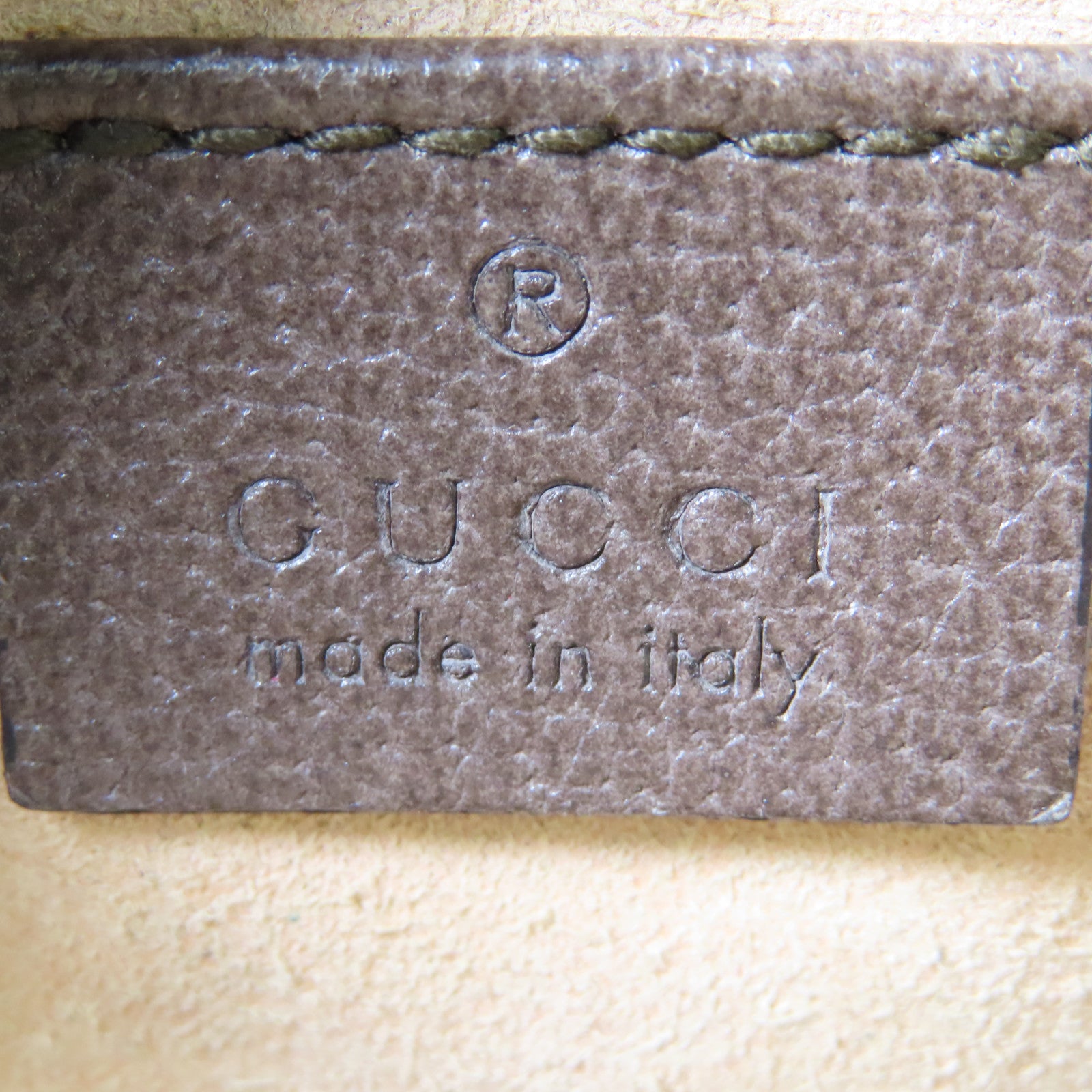 GUCCI 【激減優惠】塗層帆布/牛皮皮革Chain Shoulder金扣鏈帶肩背袋啡色